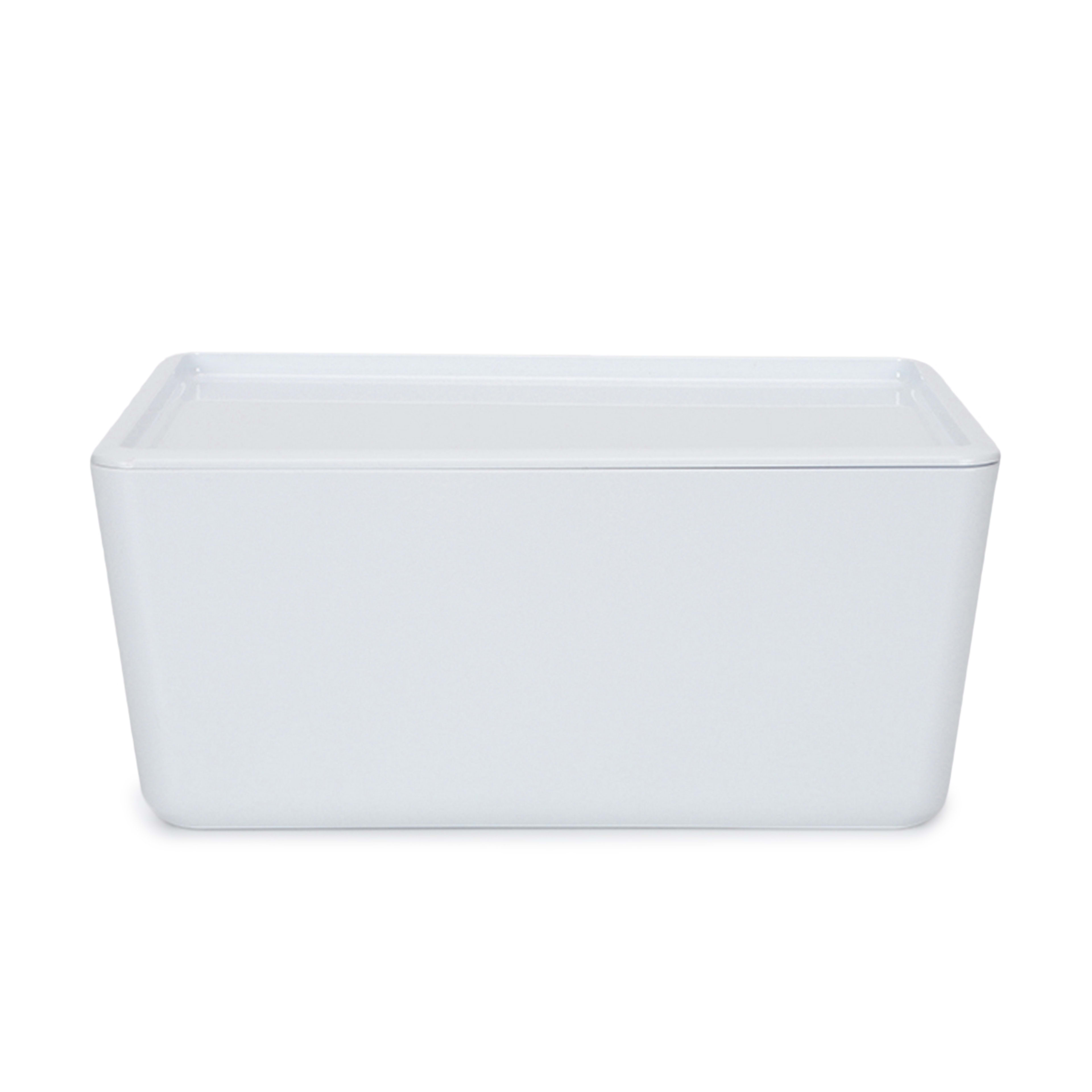 2 4L Smooth and Shiny Plastic Tub - White, 2 of 8
