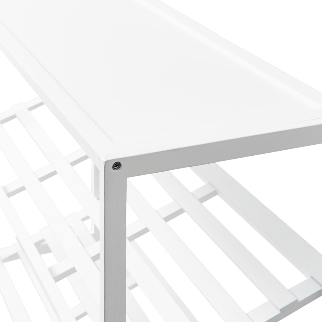 5 Tier White Bamboo Shoe Rack Kmart