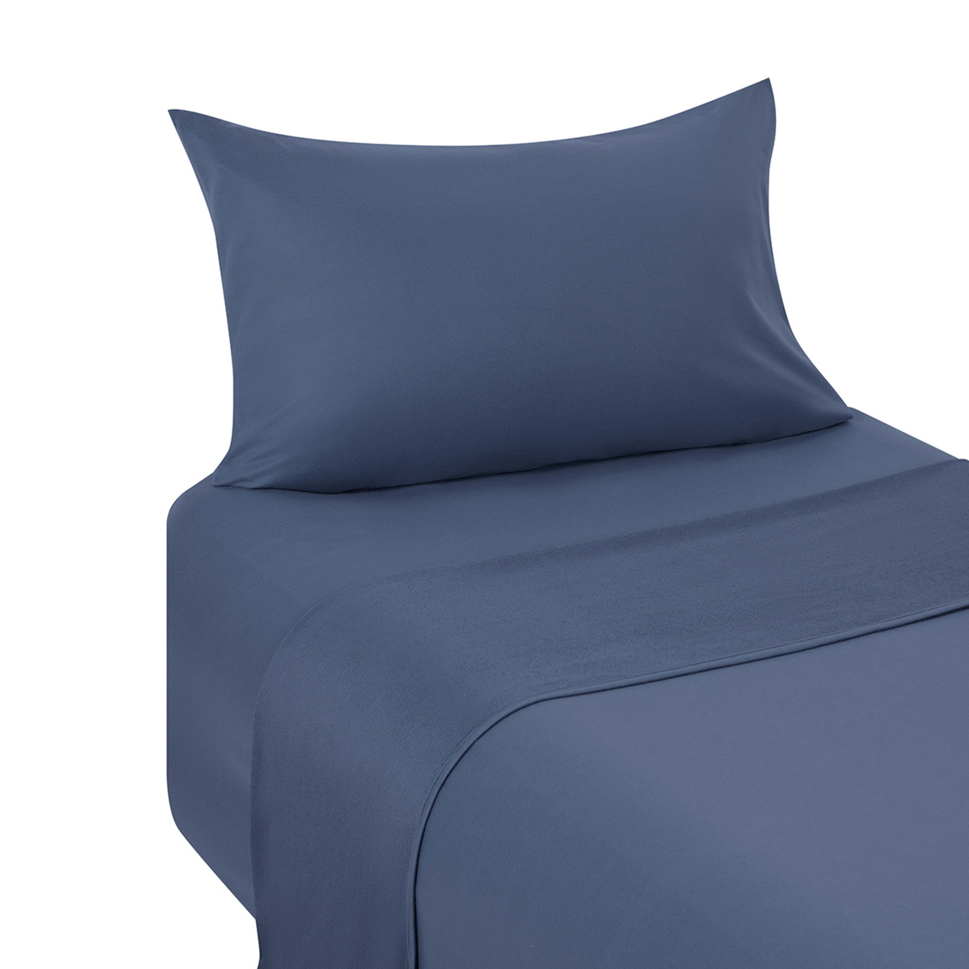 Soft Touch Sheet Set Single Bed, Blue Kmart