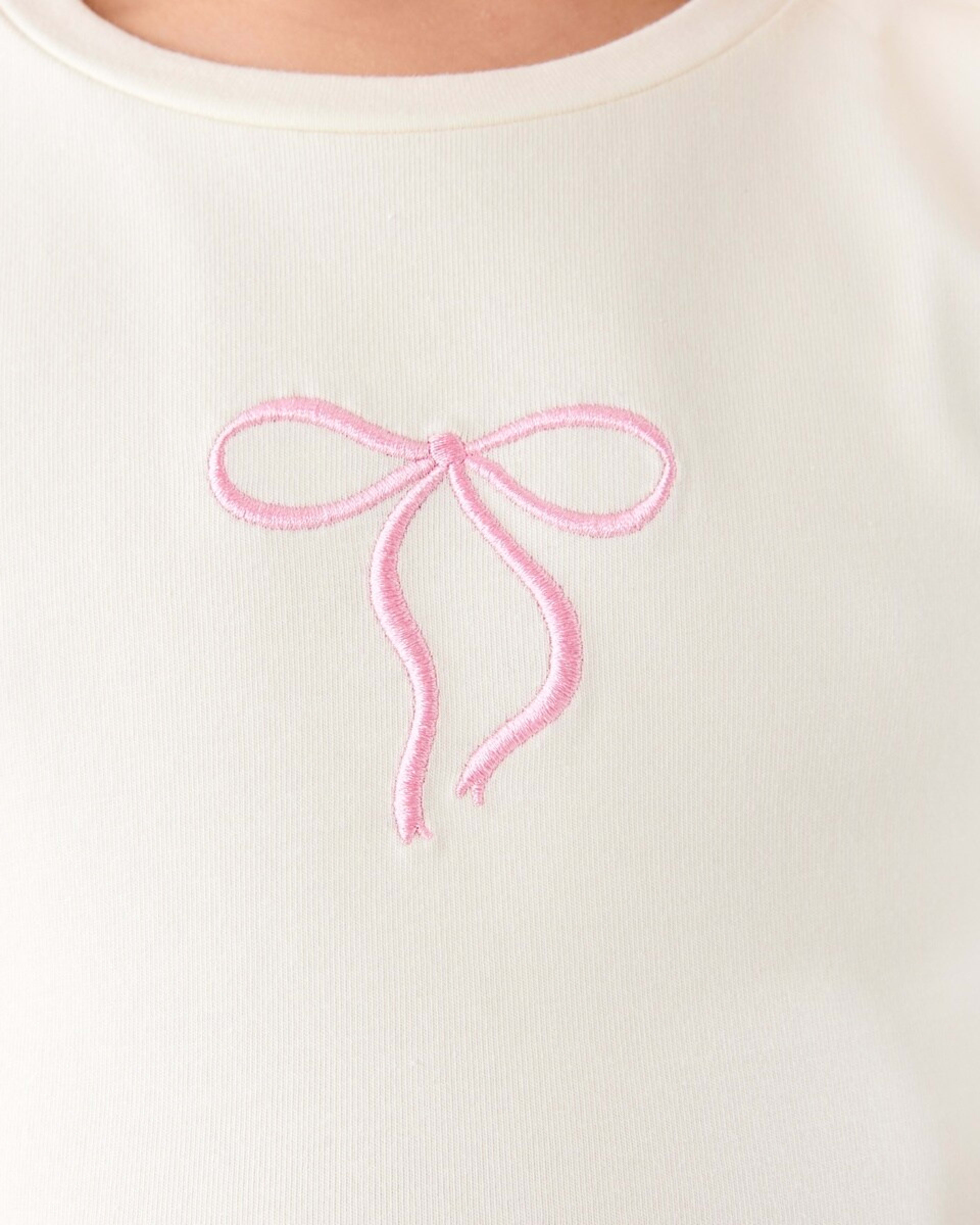 4 Short Sleeve Tutu Dress RIBBON BOW EMB BUTTER BIEGE, 4 of 8