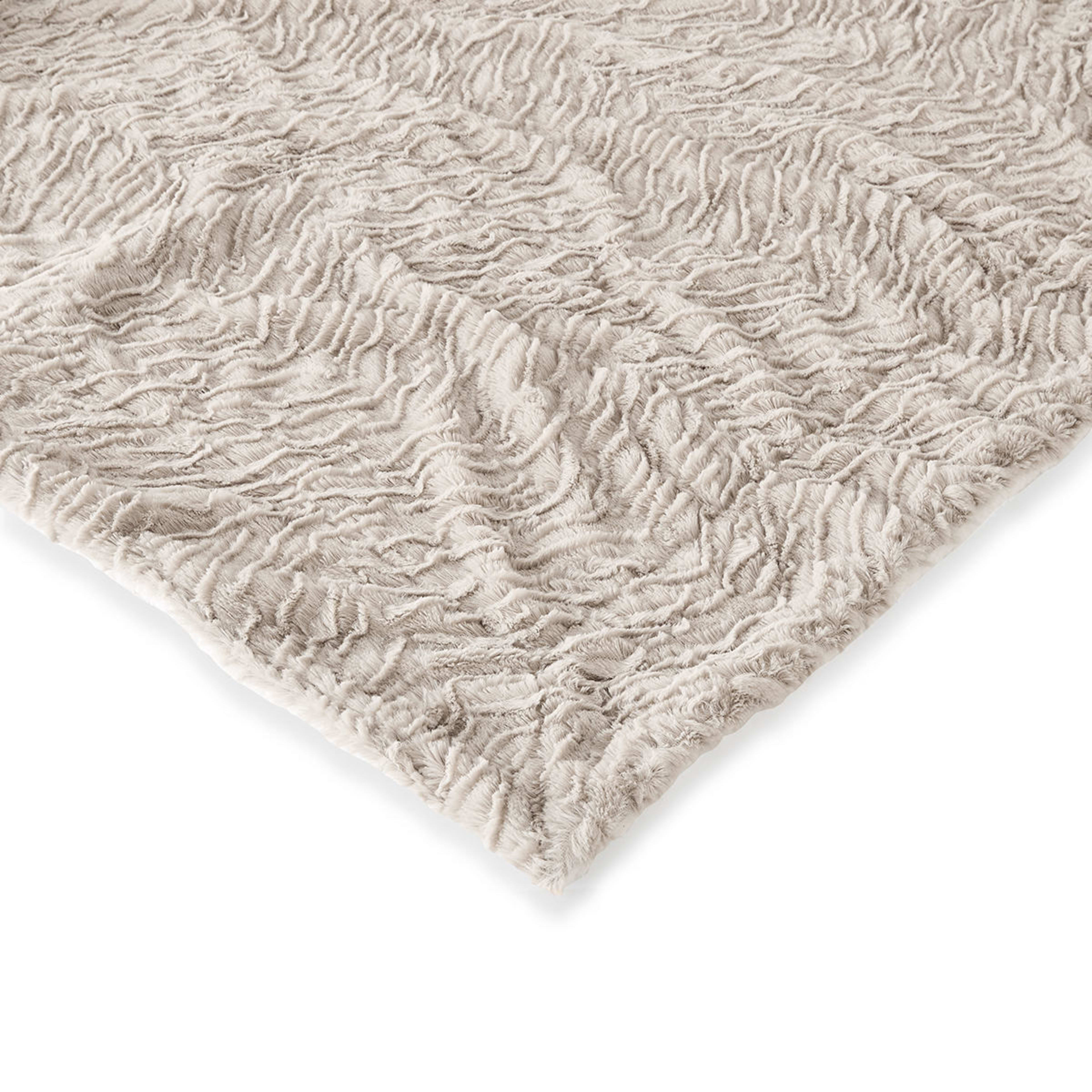 Elodie Sherpa Reverse Blanket Double/Queen Bed, Beige Kmart NZ