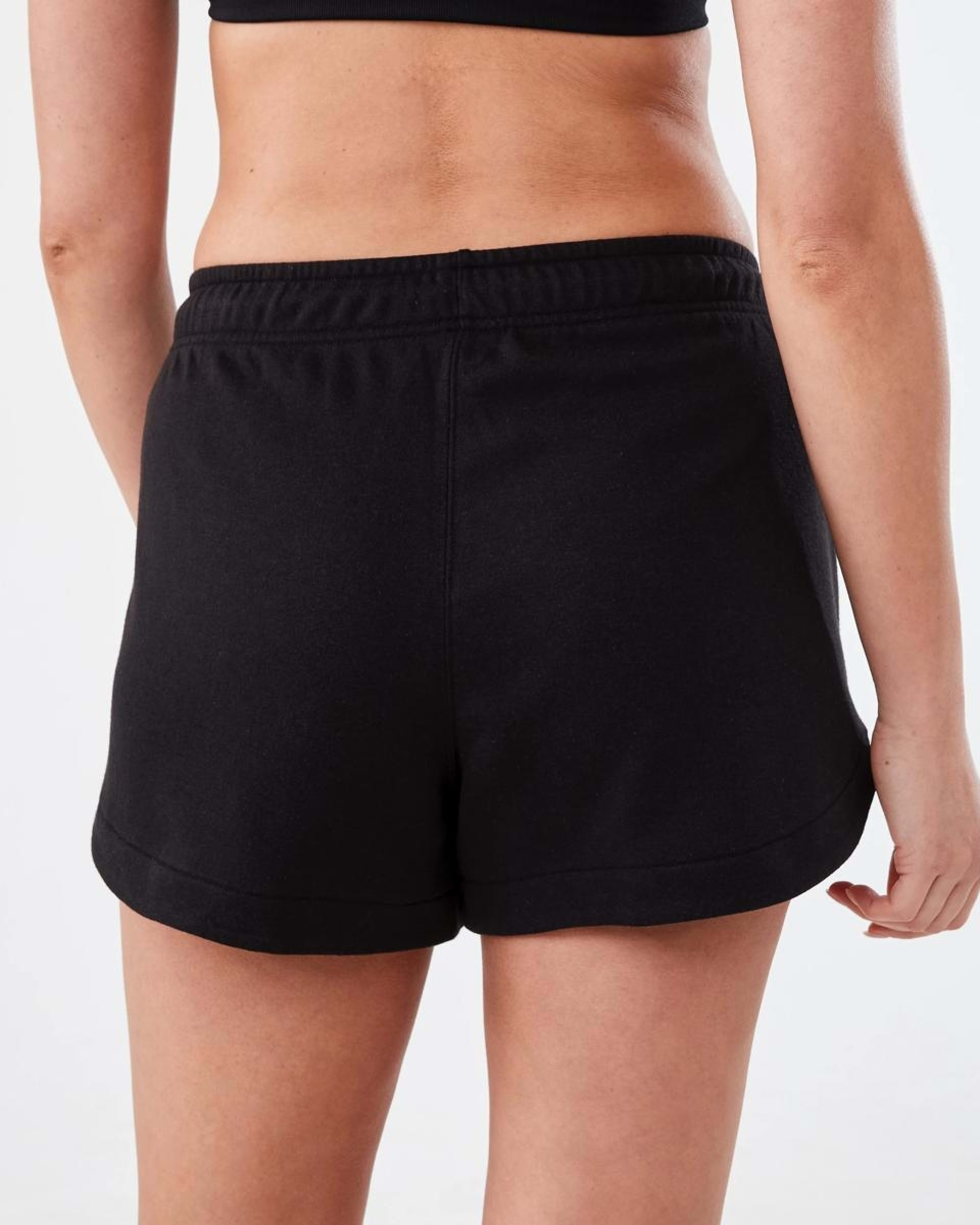 3 Active Womens Terry Sport Shorts Black, 3 of 6