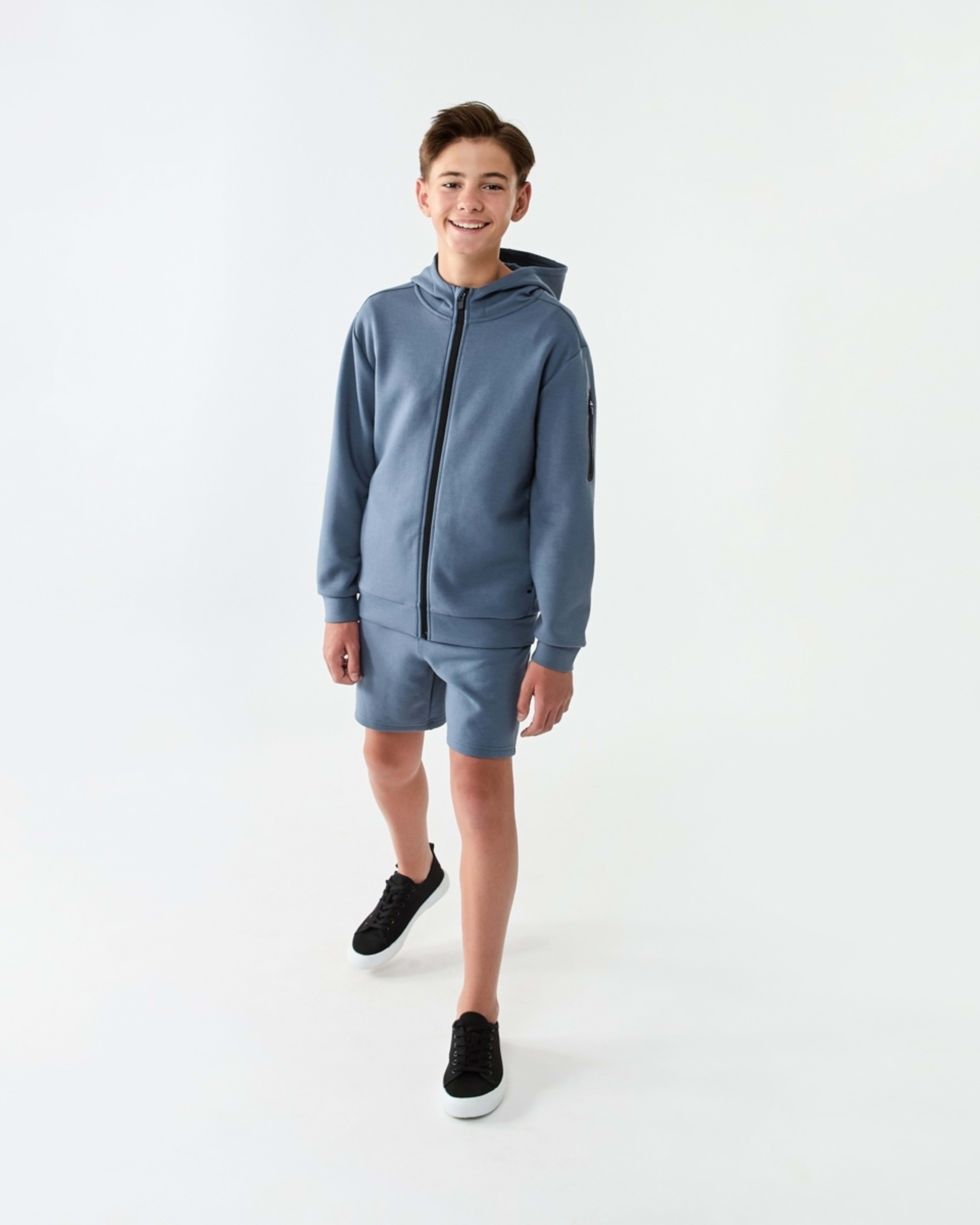 7 Active Kids Zip Through Hoodie Vintg Blue, 7 of 10