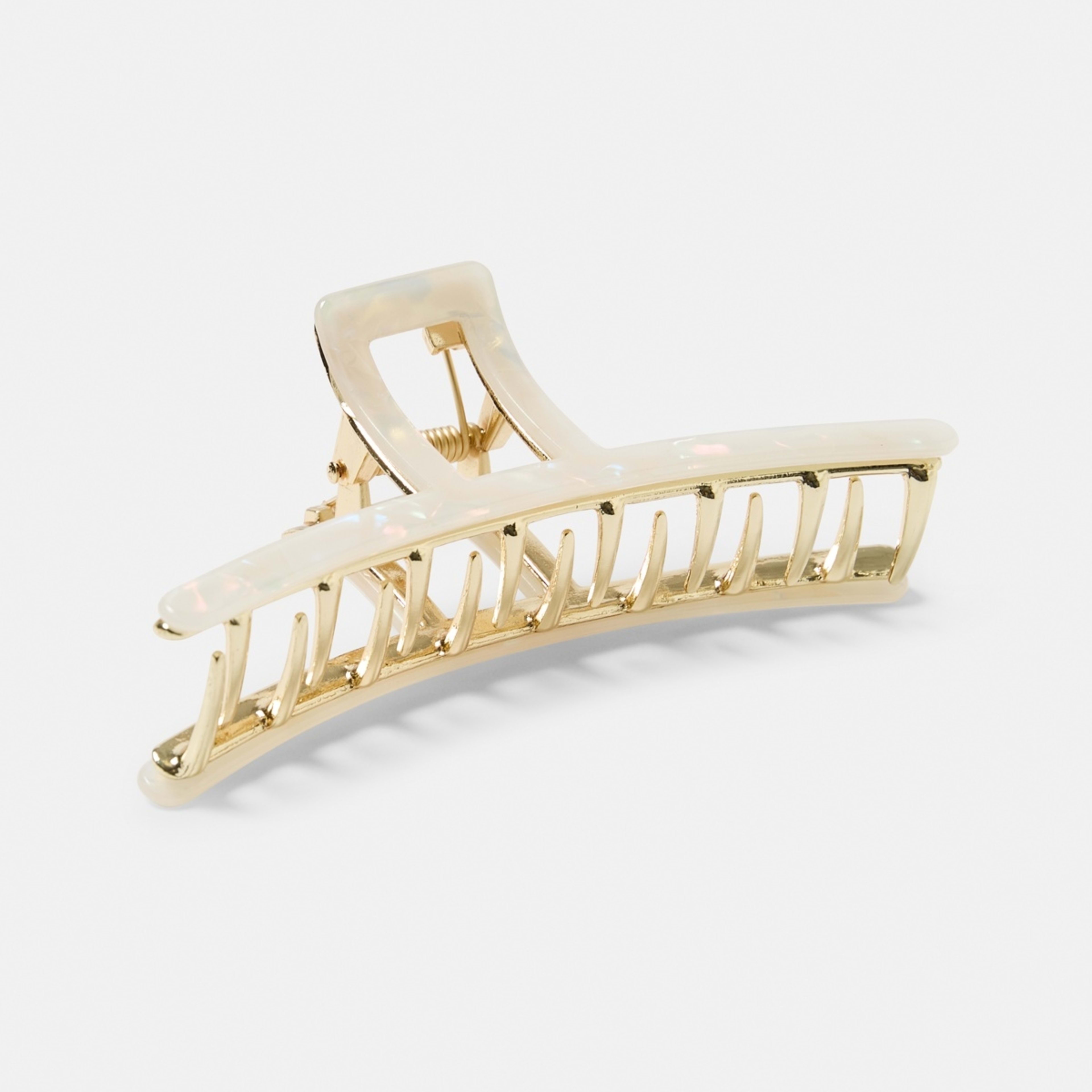 2 White Resin Claw Hair Clip White, 2 of 4