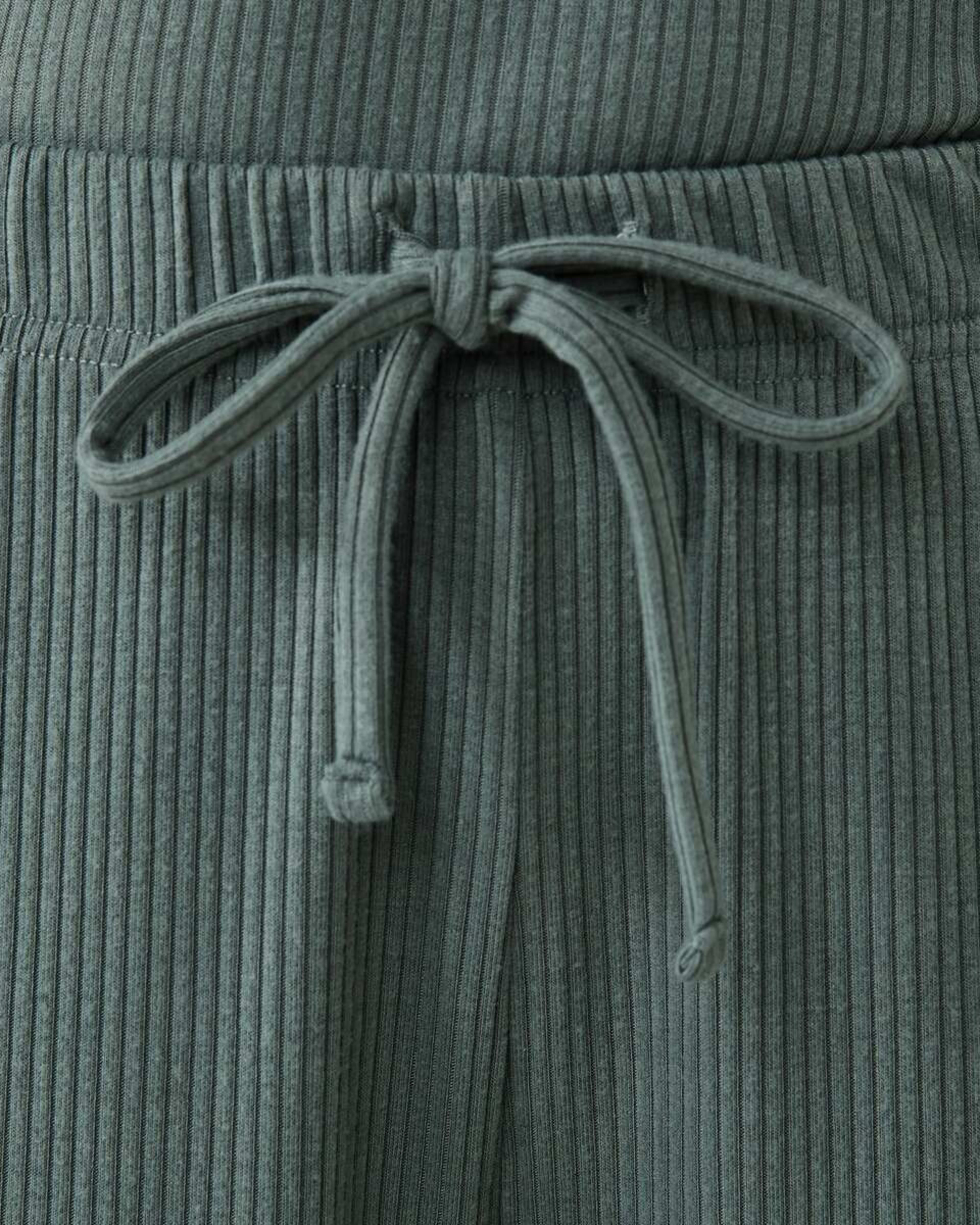 4 Brushed Rib Flare Pants Smke Green, 4 of 6