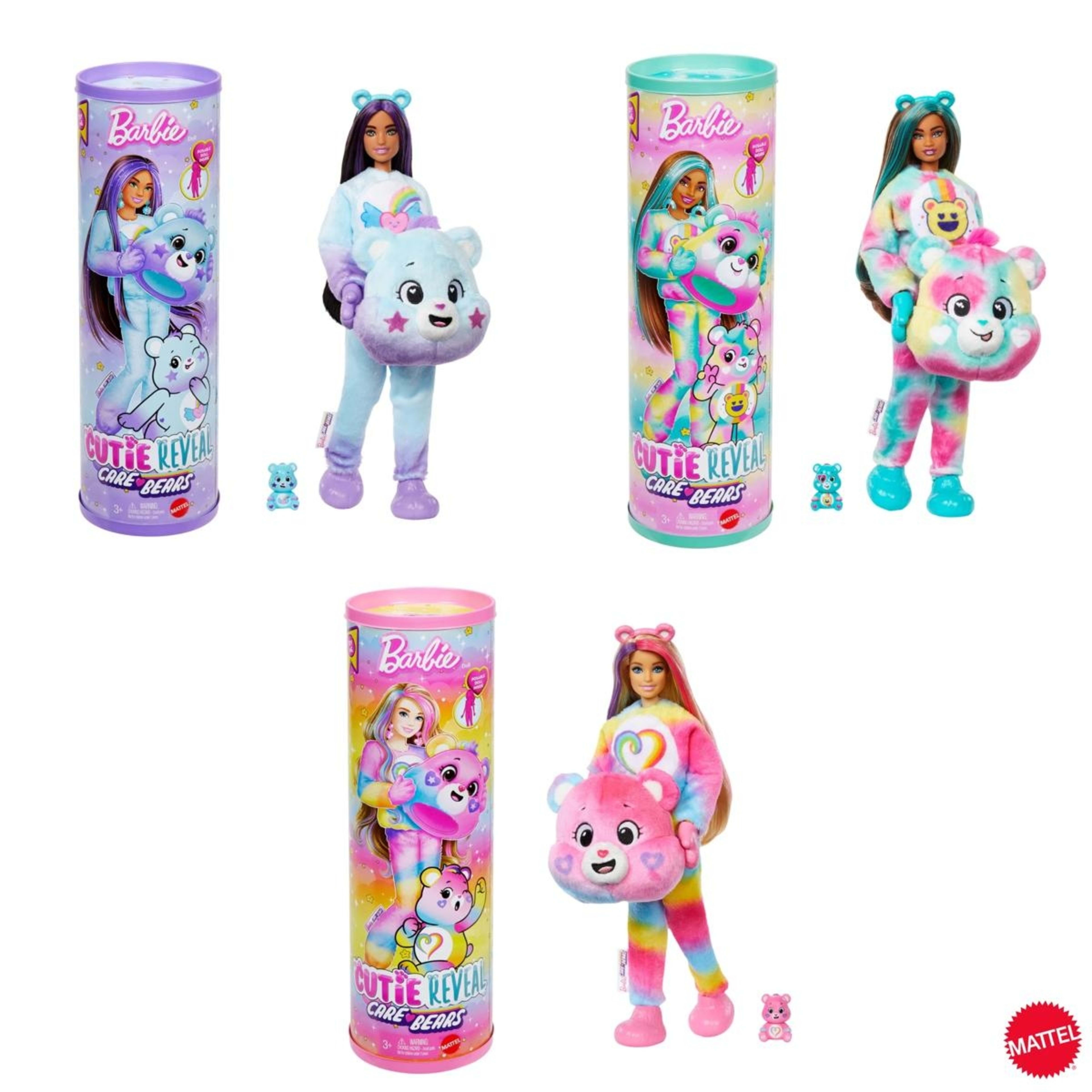 1 Barbie Cutie Reveal Care Bears Doll Playset - Assorted