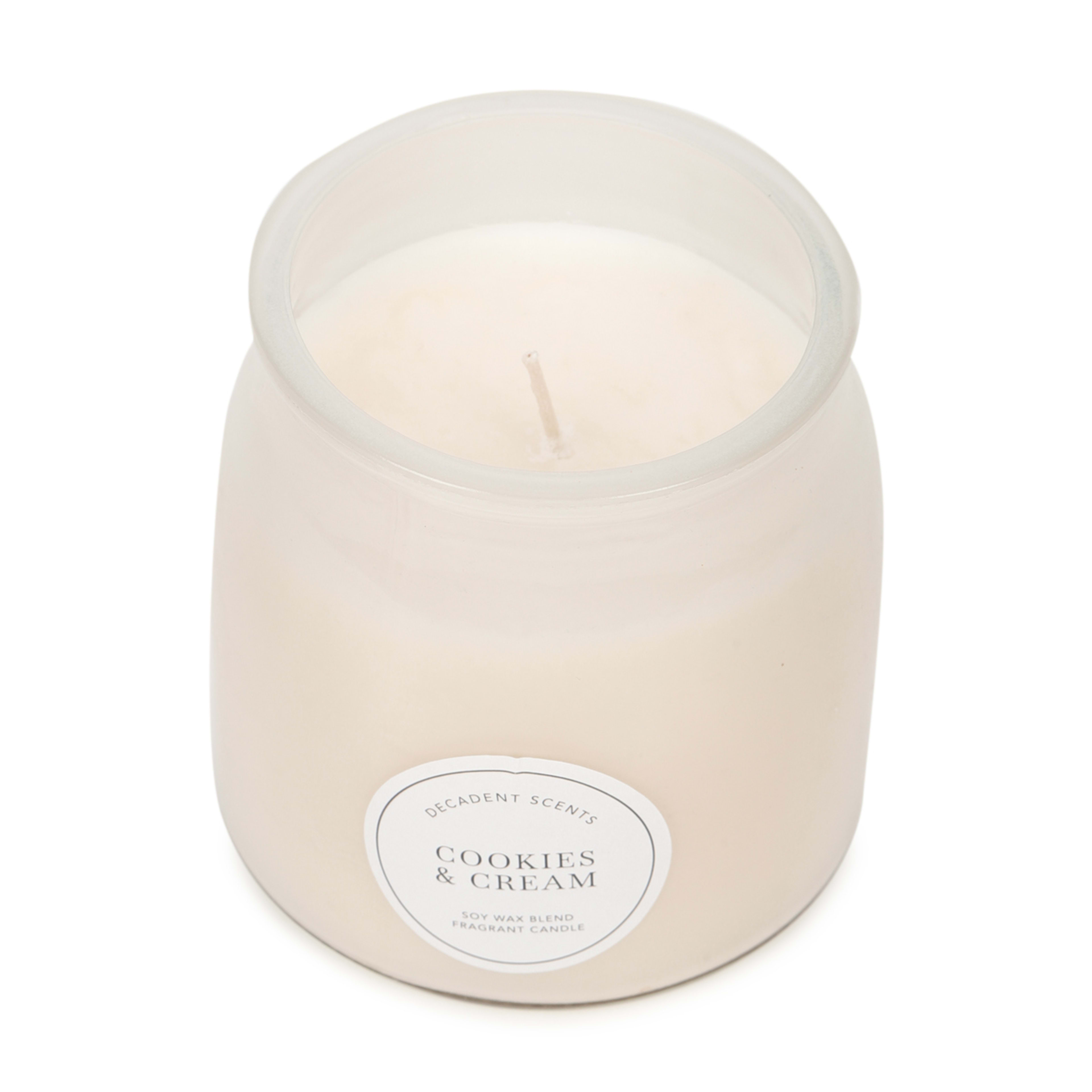 Cookies and Cream Decadent Scents Soy Wax Blend Fragrant Candle Kmart NZ