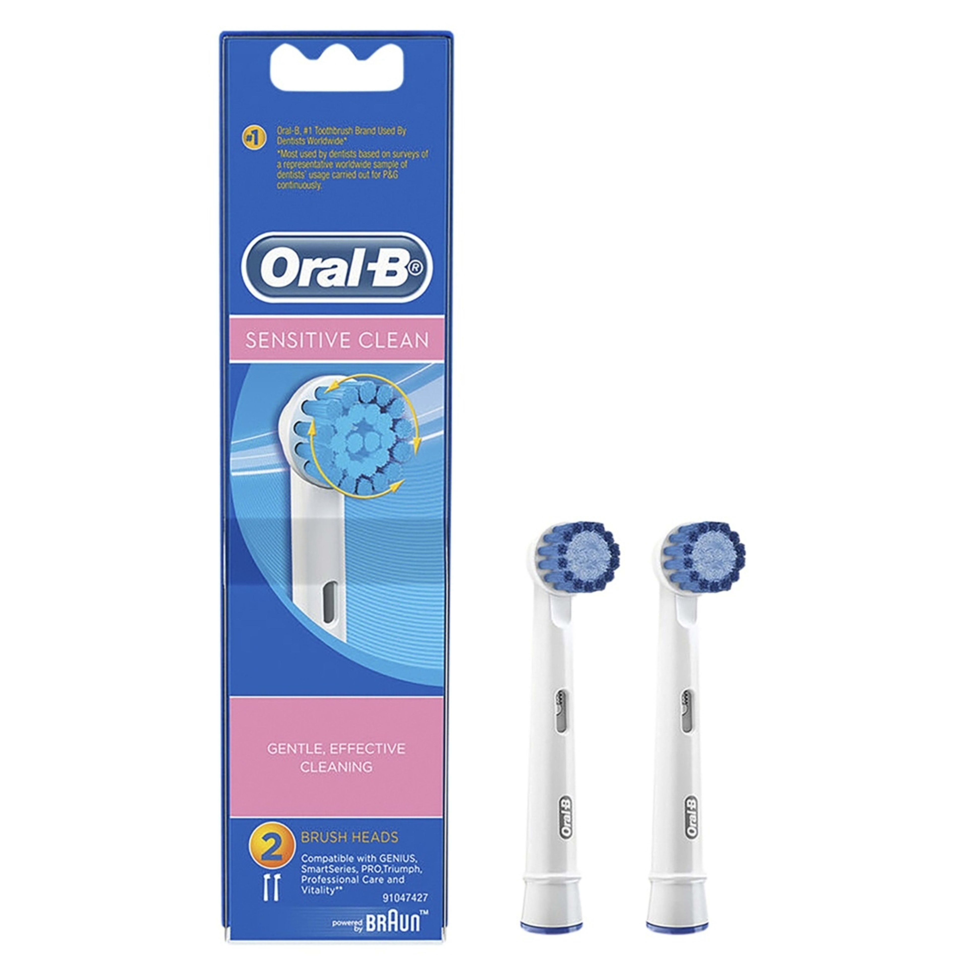 3 Oral-B 2 Pack Sensitive Clean Brush Heads, 3 of 9