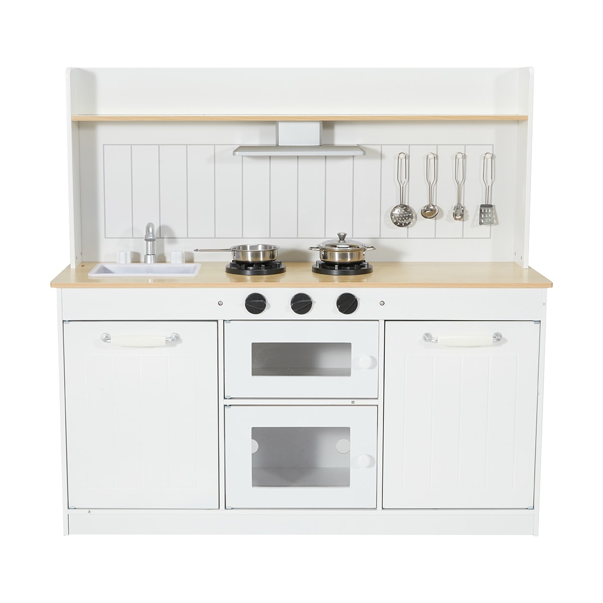 7 Piece Wooden Rustic Kitchen Playset - Kmart