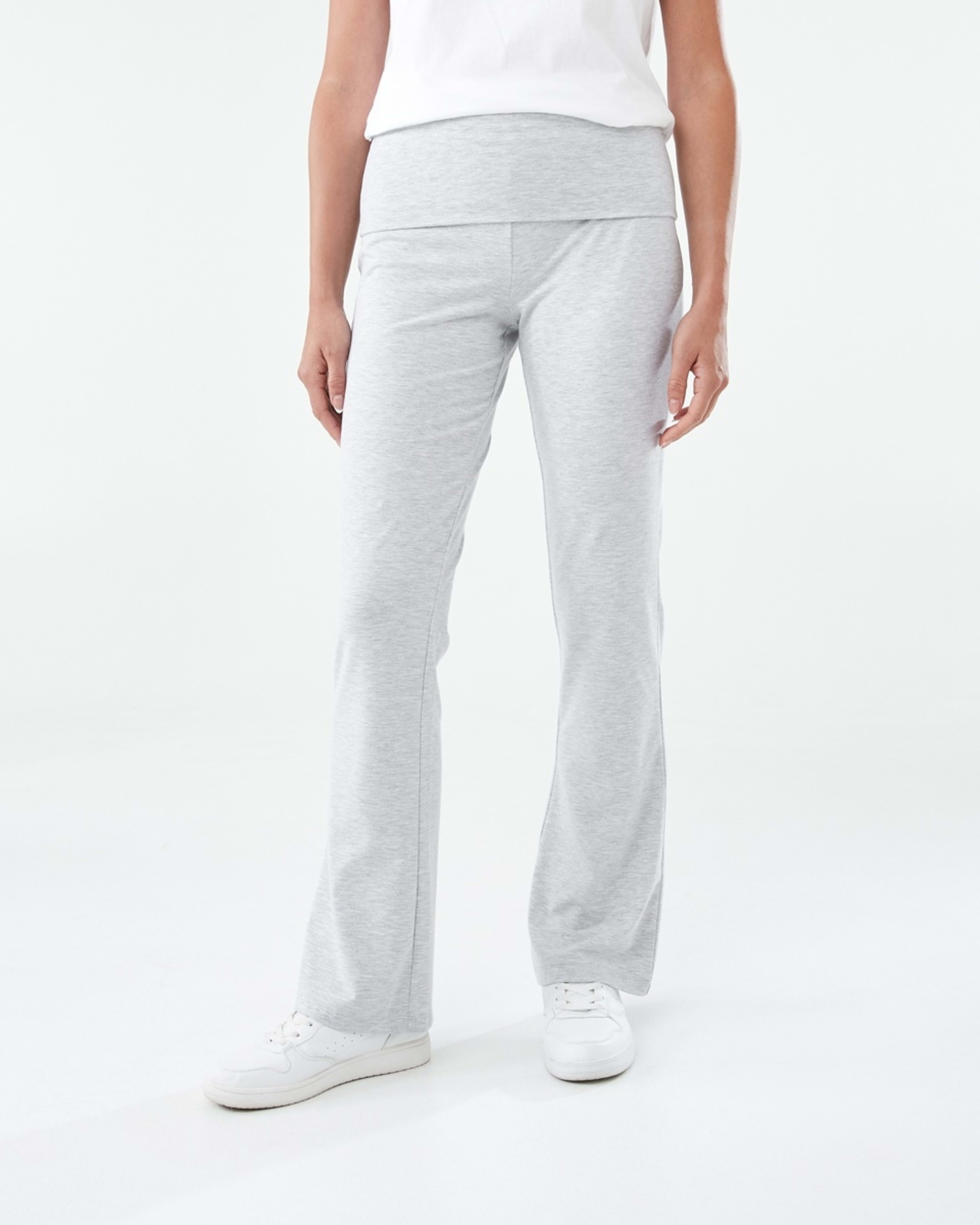 1 Fold Down Flare Pants SLIGHTLY GREY MARLE