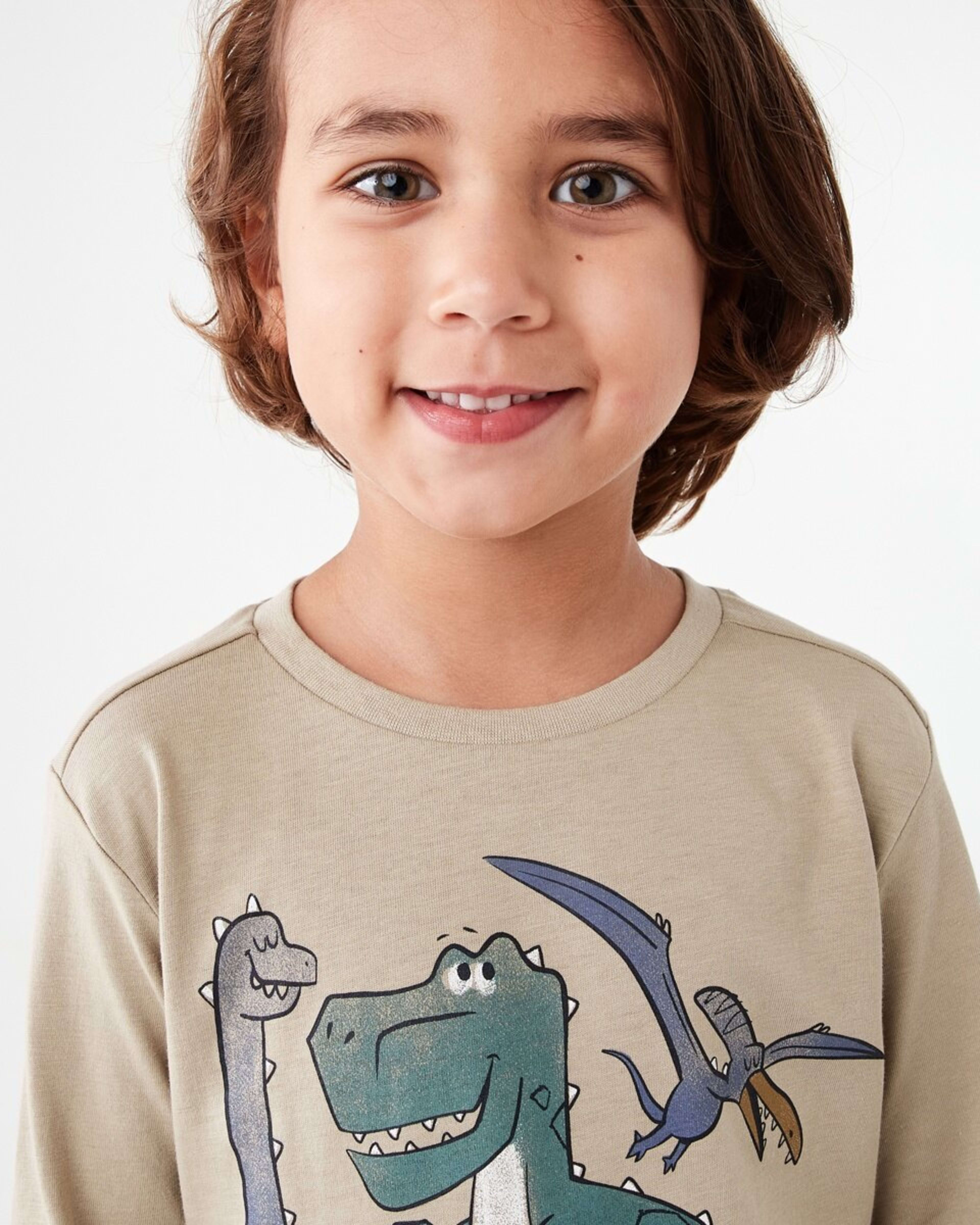 3 Long Sleeve Print T-shirt Bge Dino, 3 of 8
