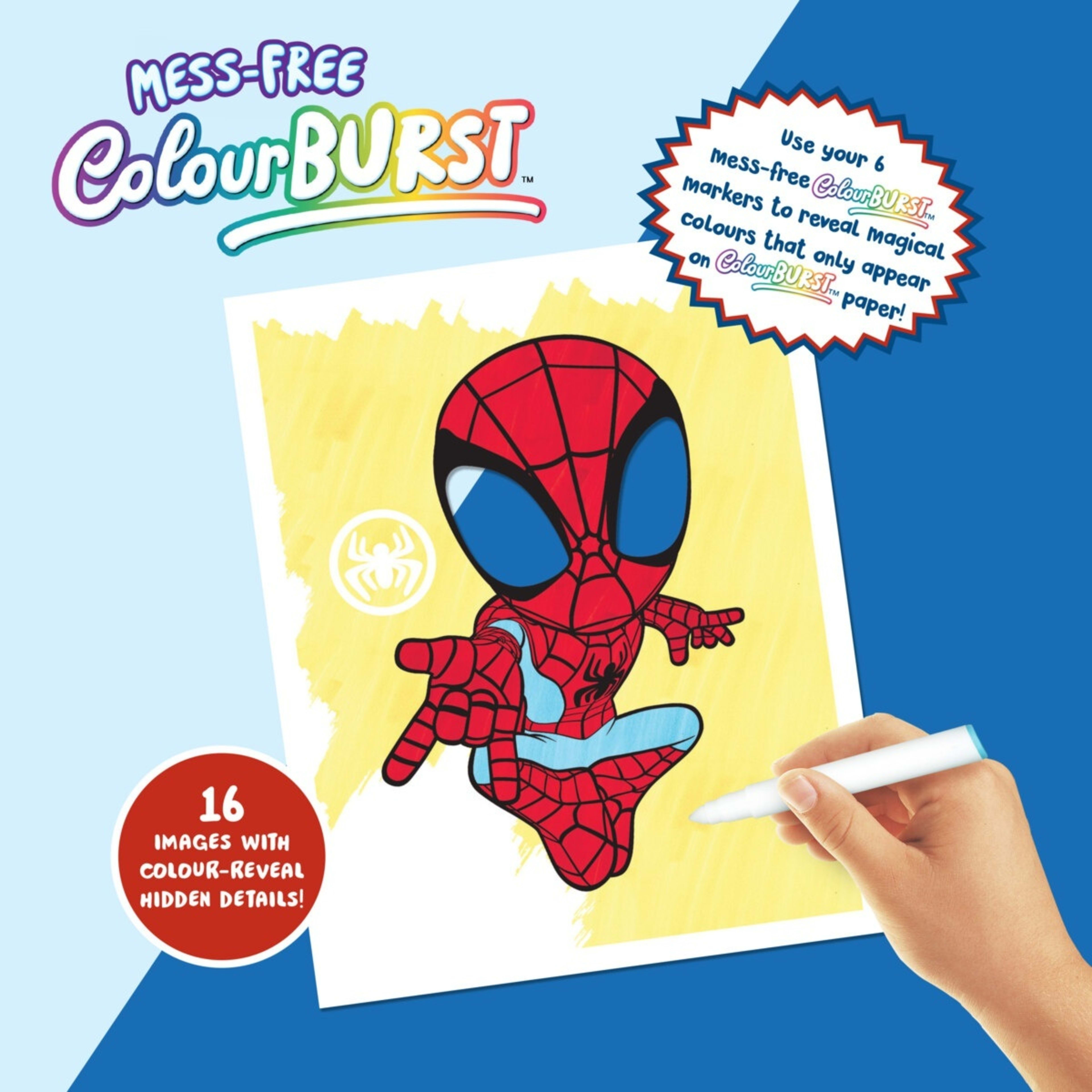 3 INKredibles Disney Junior Marvel Spidey and his Amazing Friends Mess-Free ColourBurst Activity Kit - Book, 3 of 6