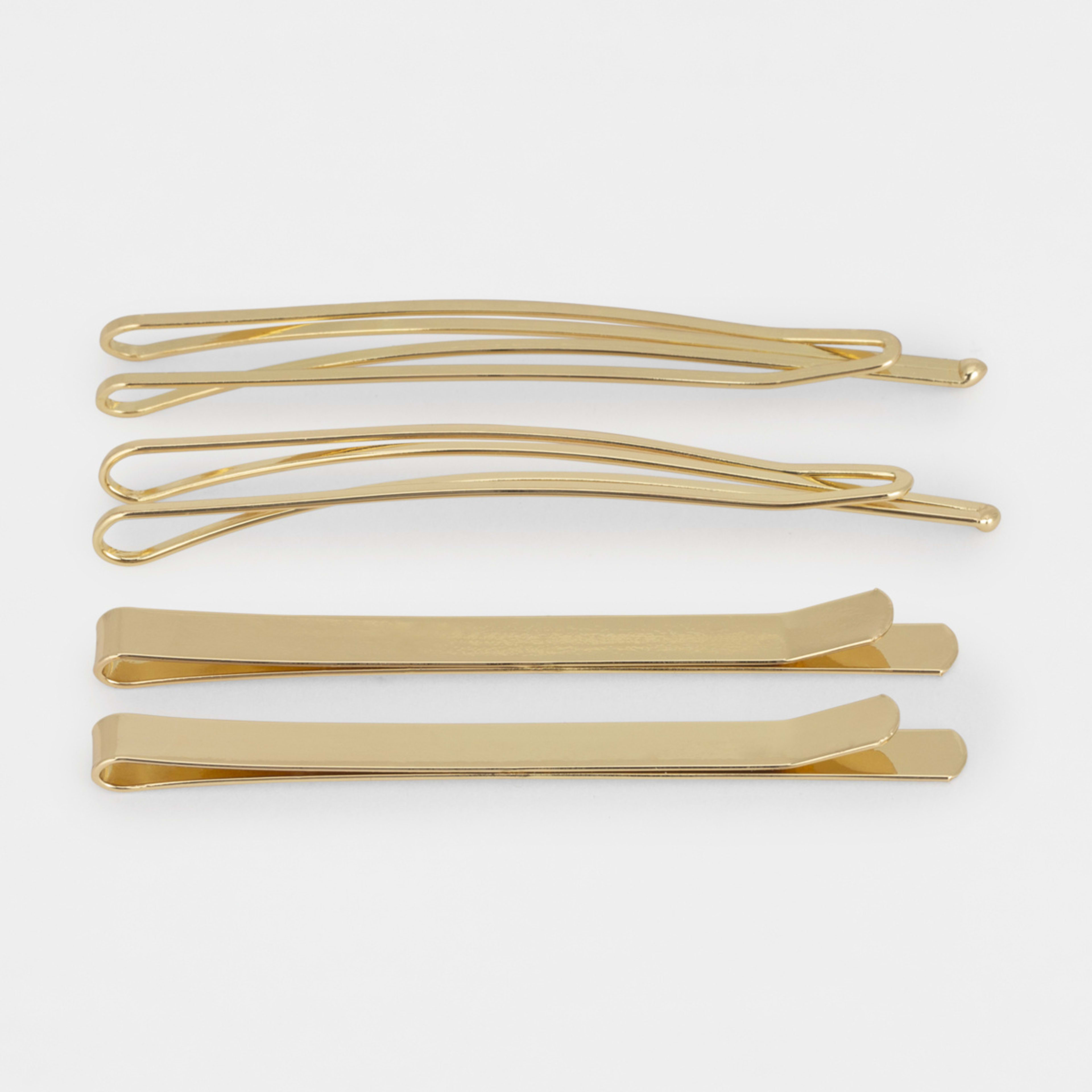 4 Pack Hair Slides Gold Tone Kmart