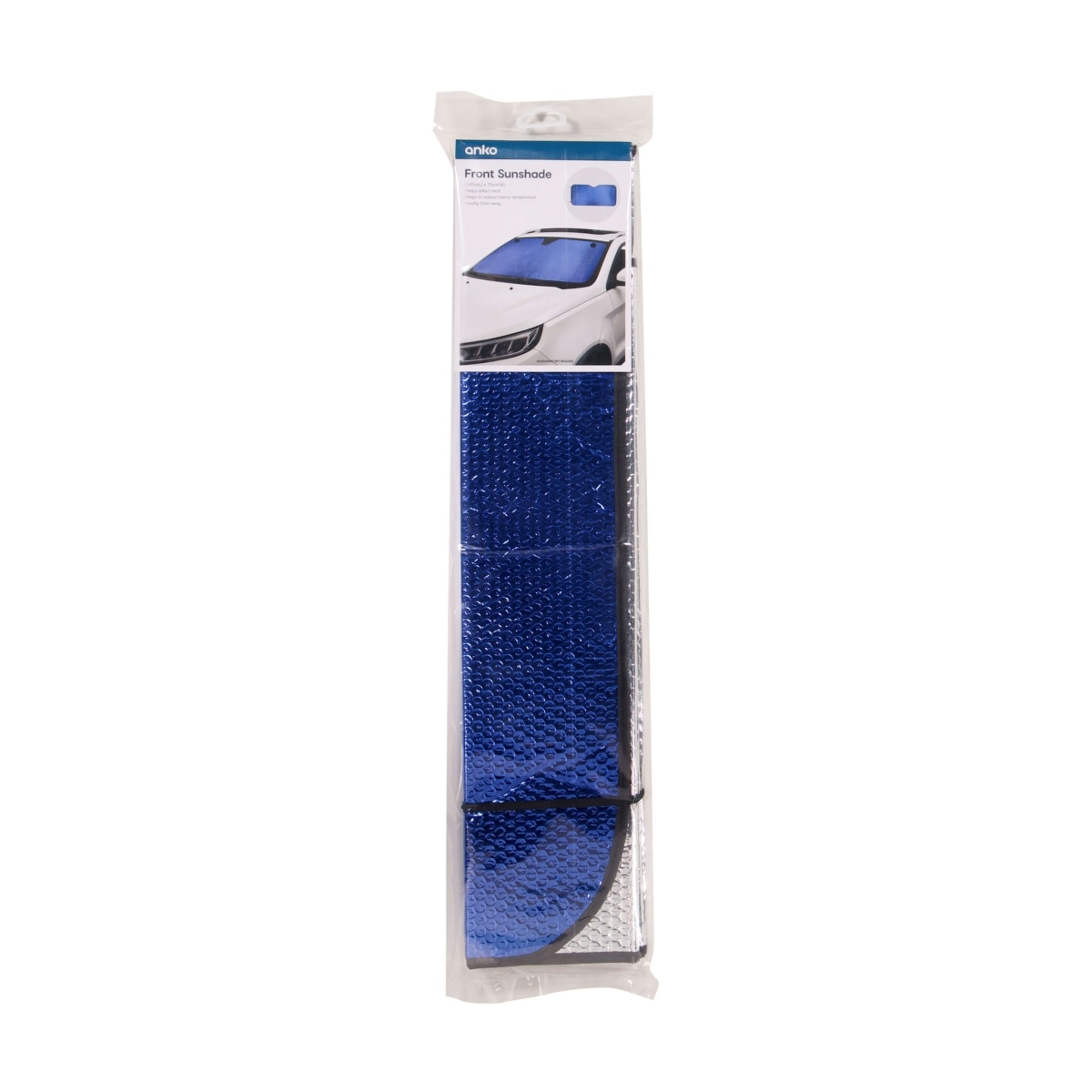 6 Front Accordion Sunshade - Metallic Blue, 6 of 6