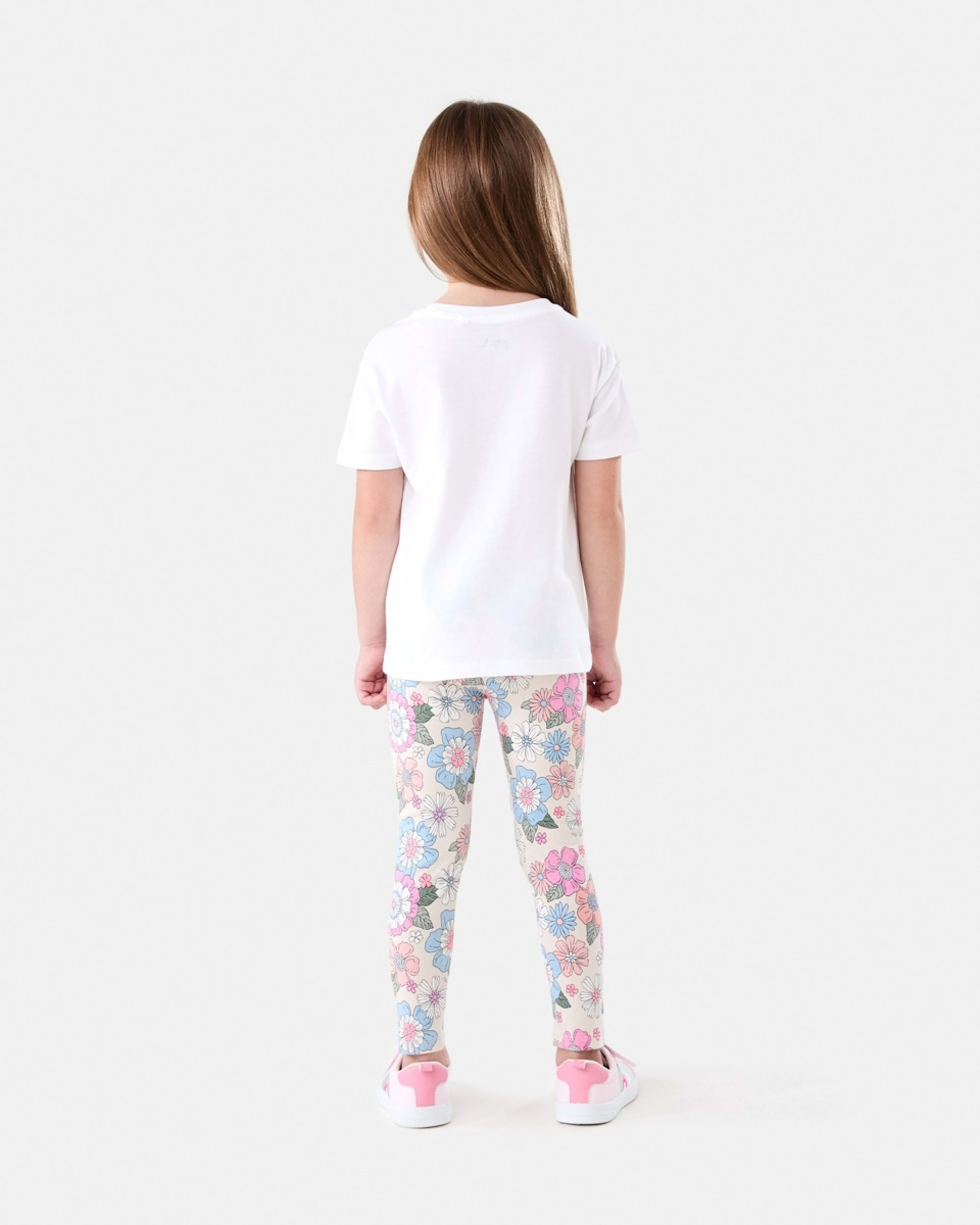 6 Printed Leggings RETRO BLOOMS CHALK, 6 of 6