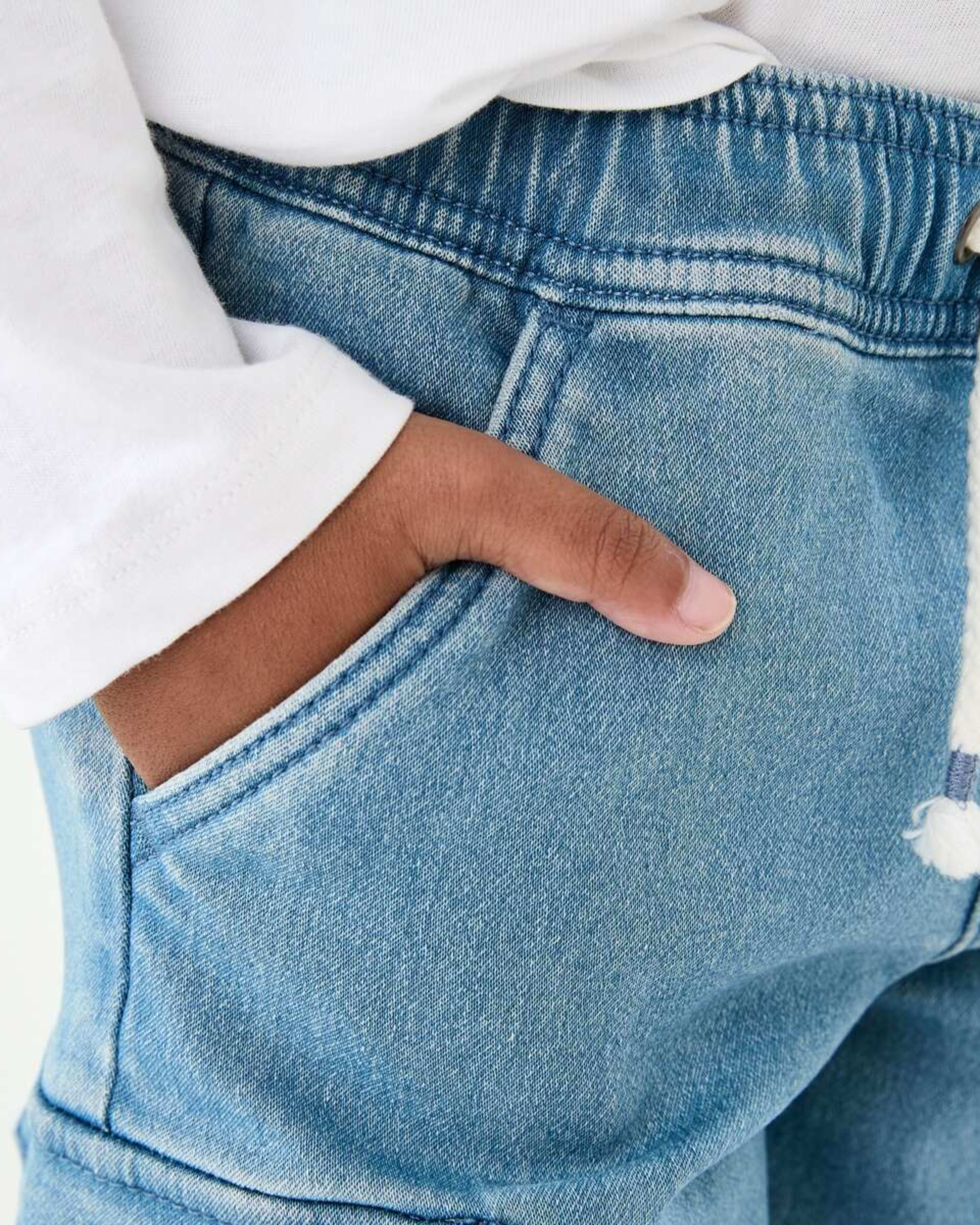 4 Knit Denim Jeans Light Wash, 4 of 9