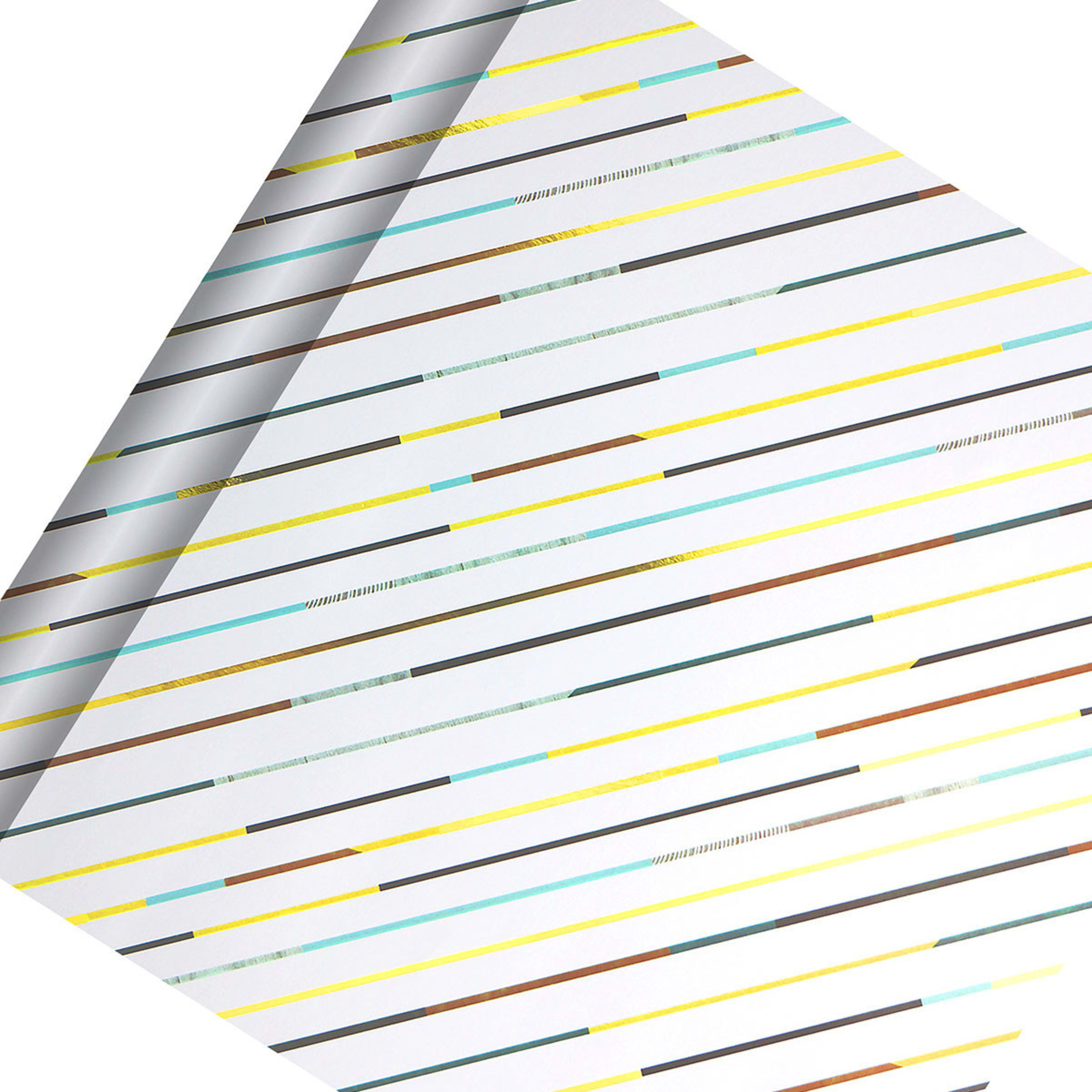 1 Hallmark Luxury Foil Gift Wrap Roll - Mixed Stripes