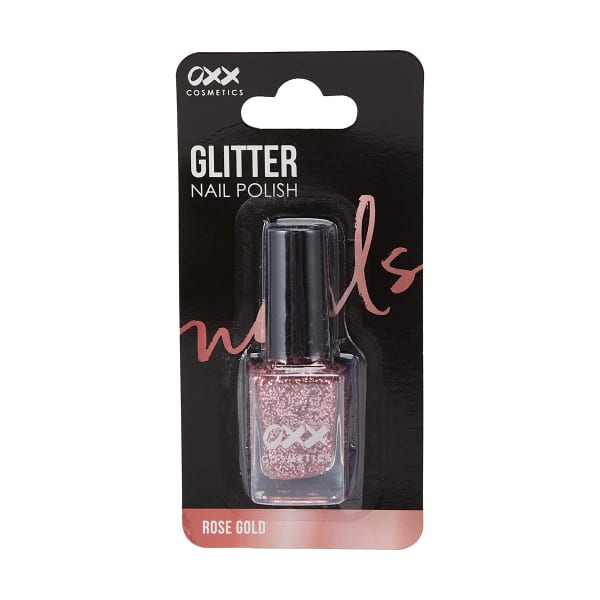 OXX Cosmetics Glitter Nail Polish - Rose Gold - Kmart OXX Cosmetics Glitter Nail Polish - Rose Gold - Kmart