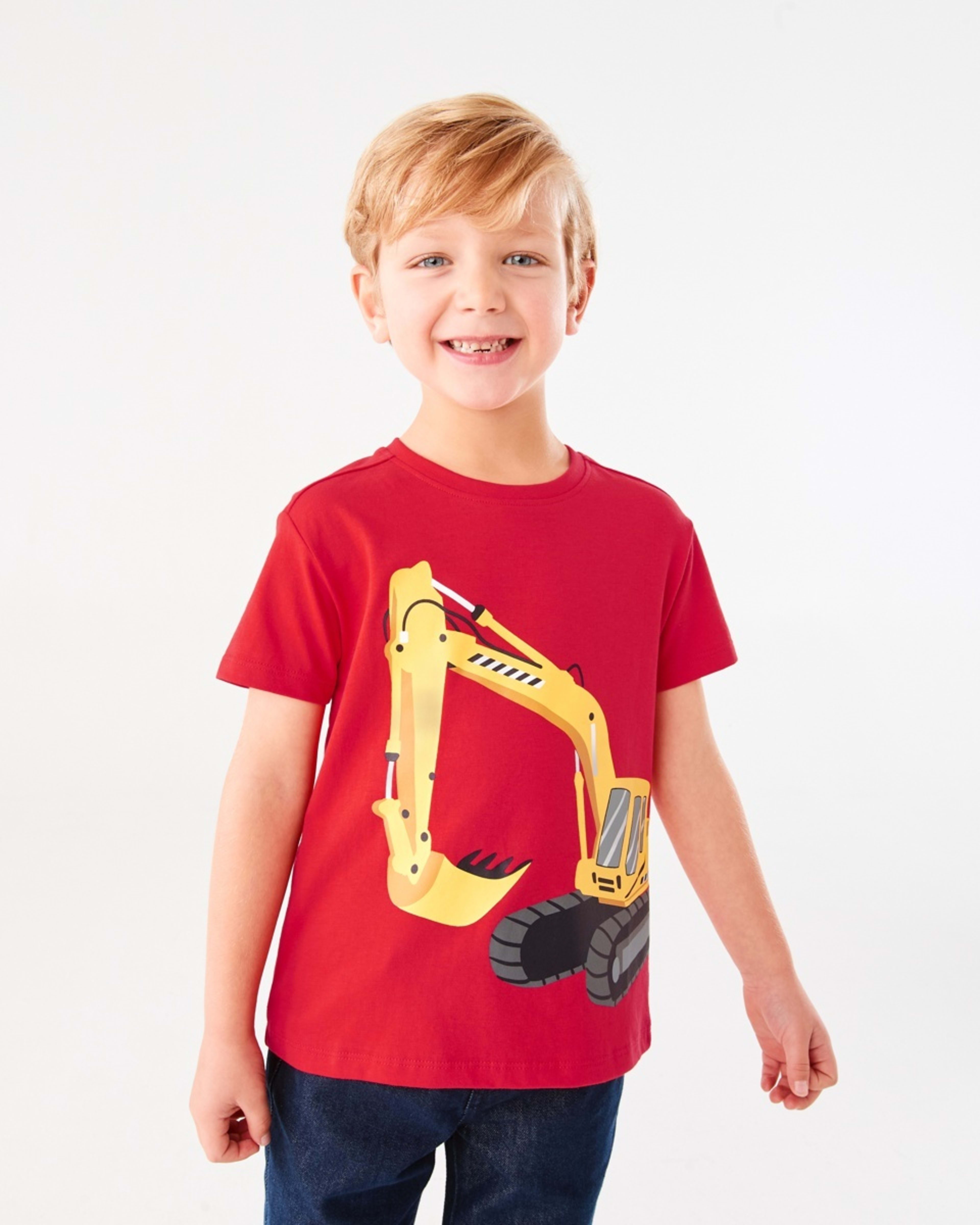 1 Chest Print T-shirt Flame Dig
