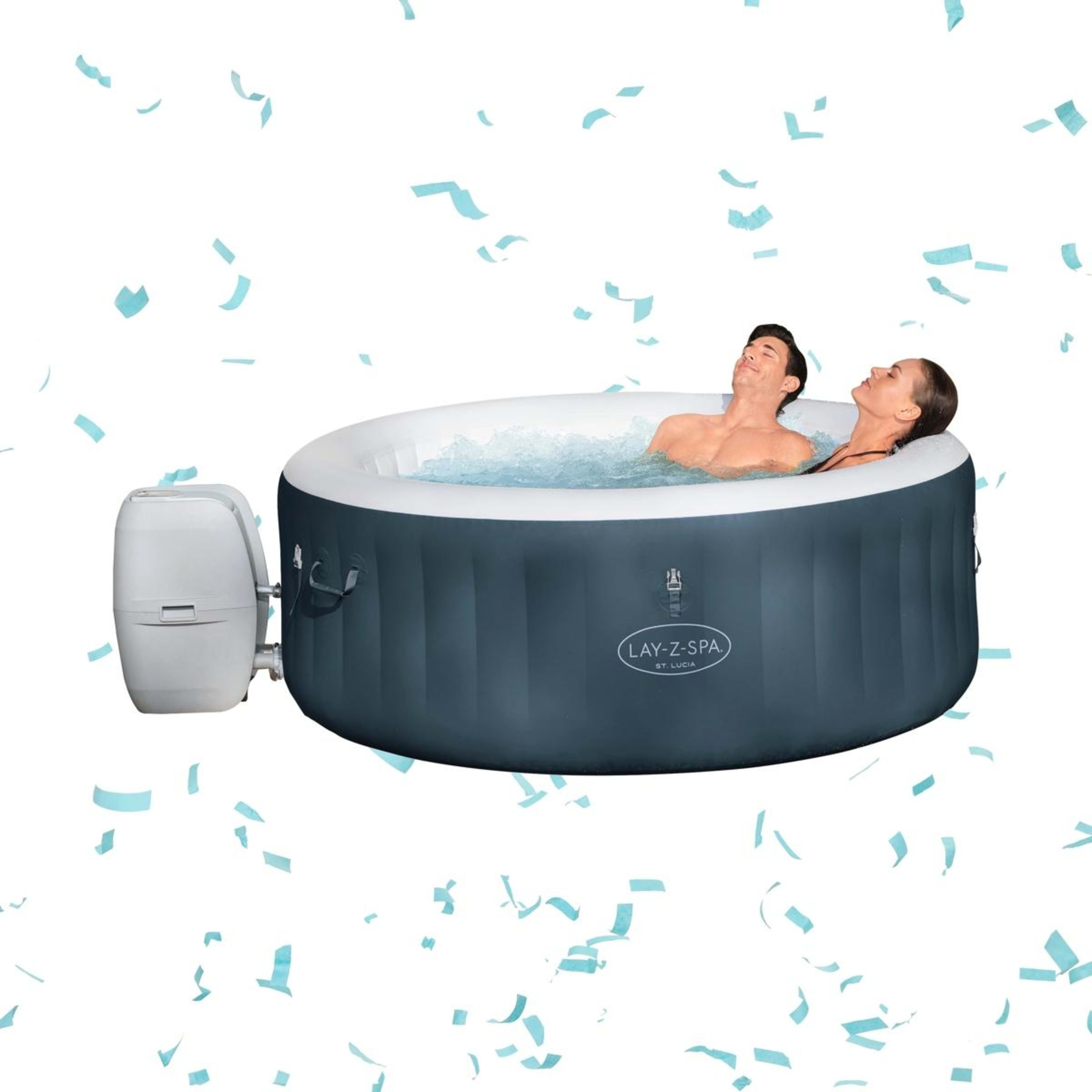 1 Bestway Lay-Z-Spa St. Lucia Inflatable Portable Spa, 1 of 7