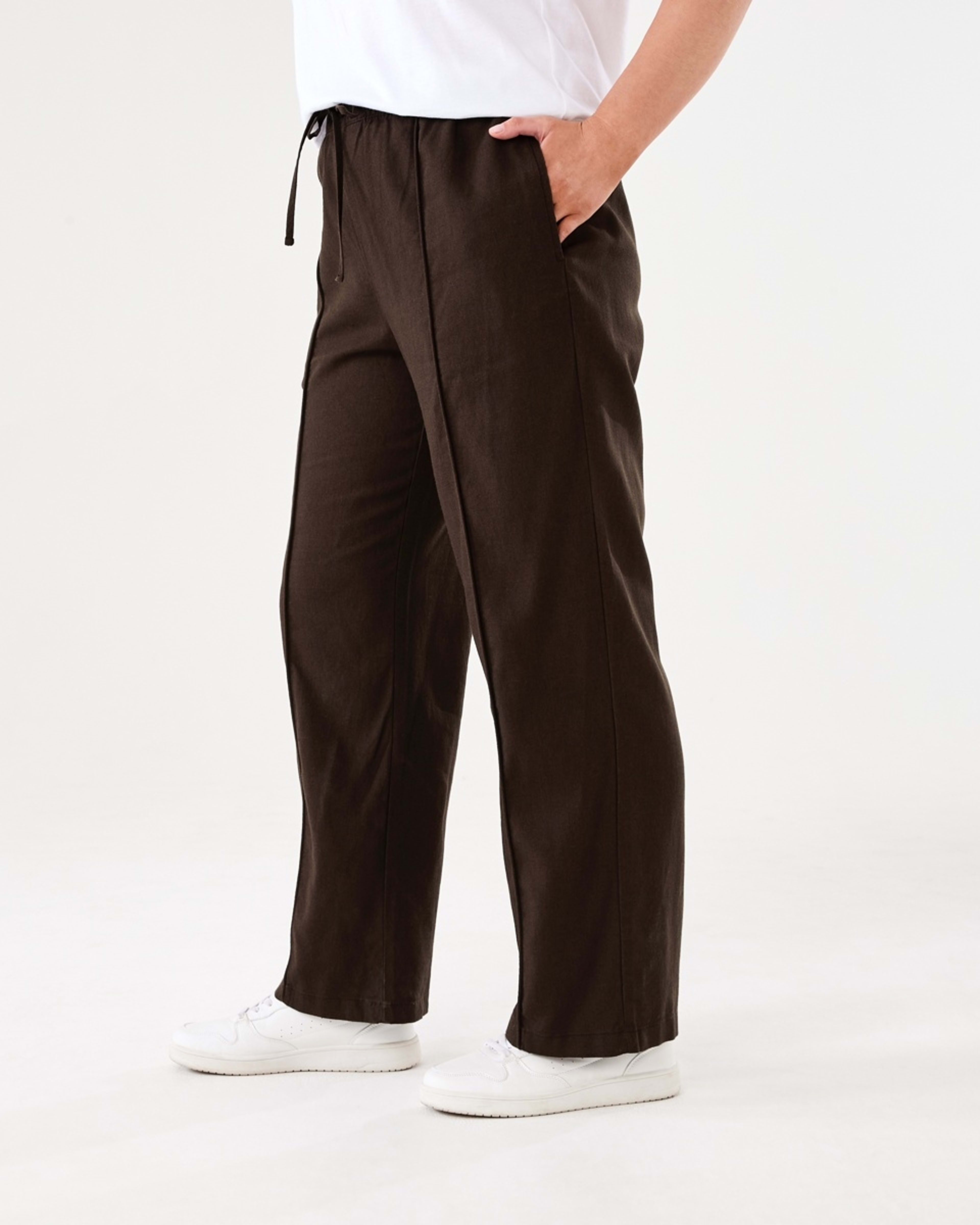 2 Textured Seam Front Pants MELTED CHOCOLATE, 2 of 5