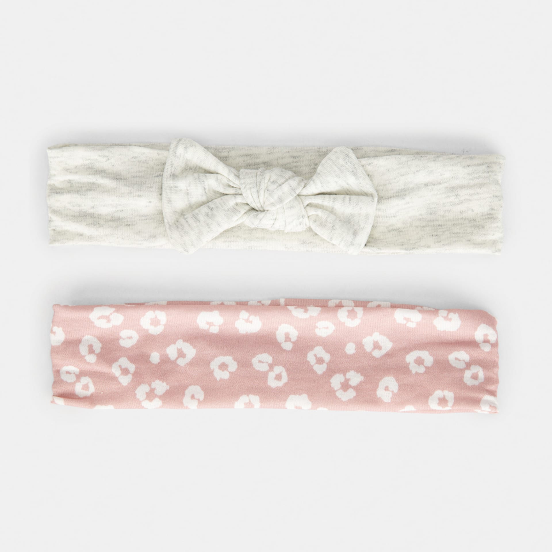 2 Pack Soft Headband - Grey and Leopard - Kmart