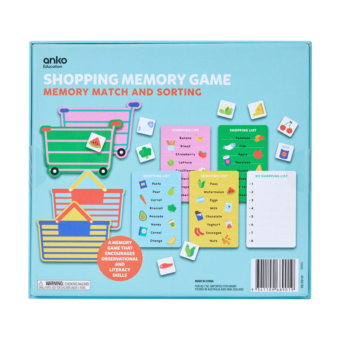 Shopping Memory Game Kmart