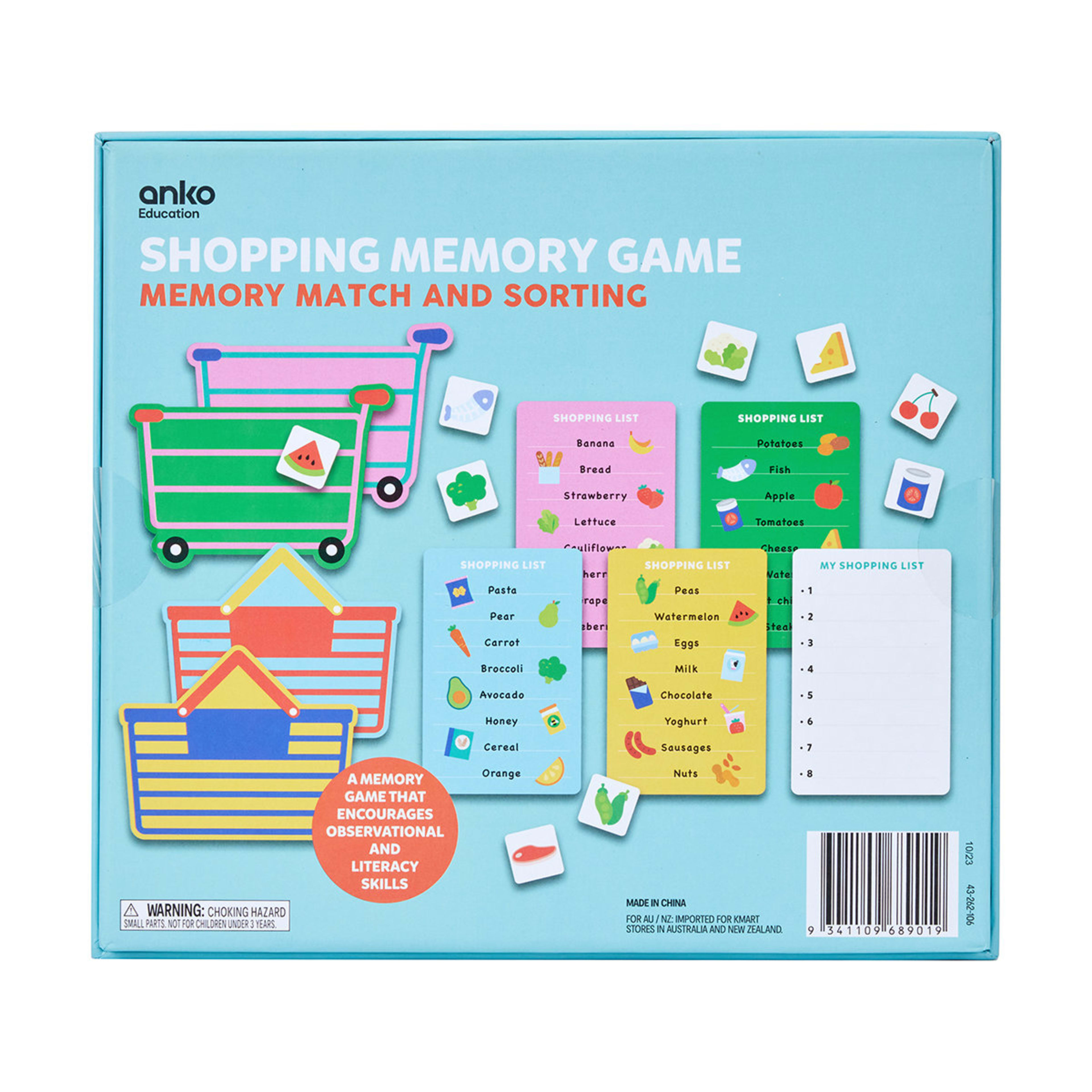 Shopping Memory Game Kmart