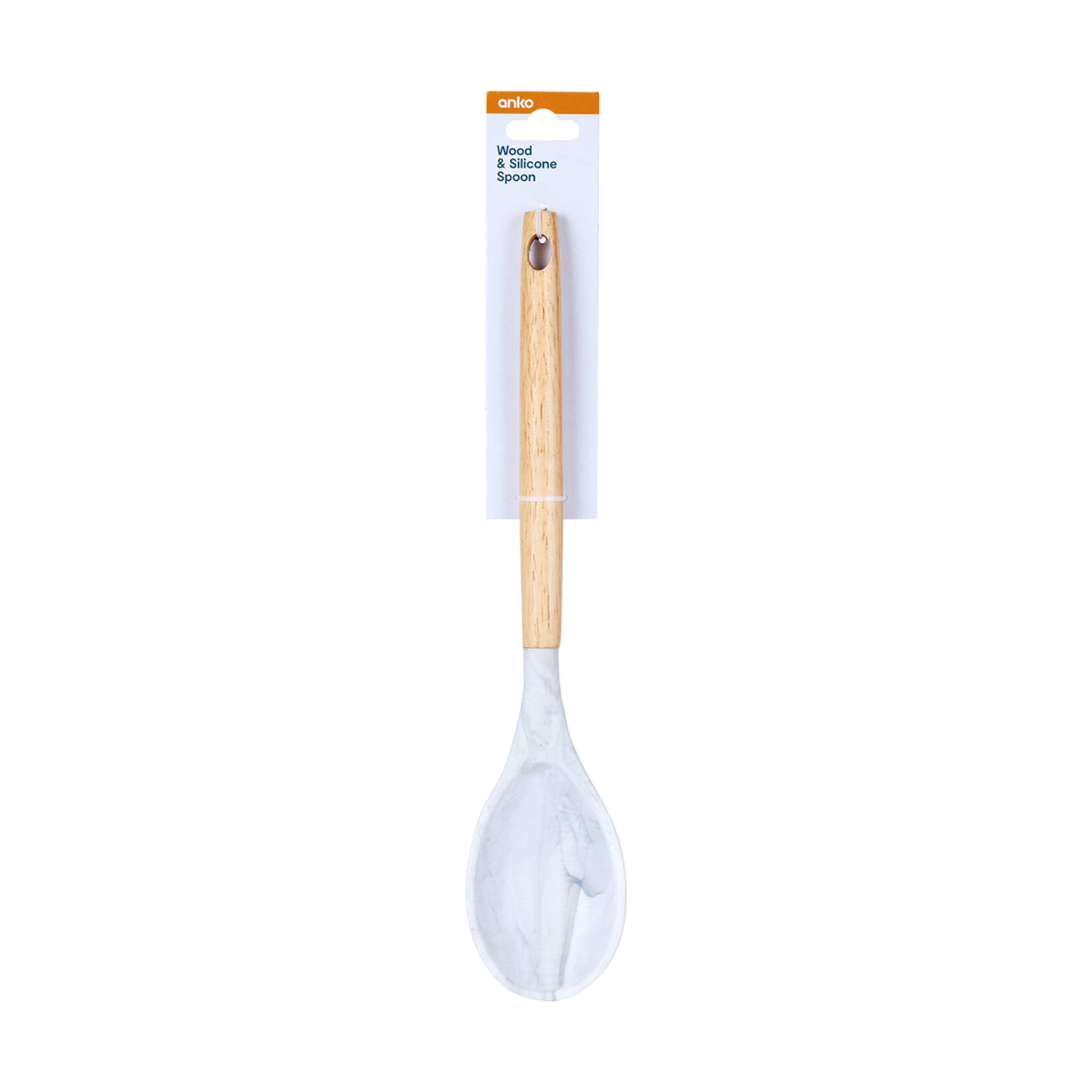 Wood & Silicone Spoon Kmart