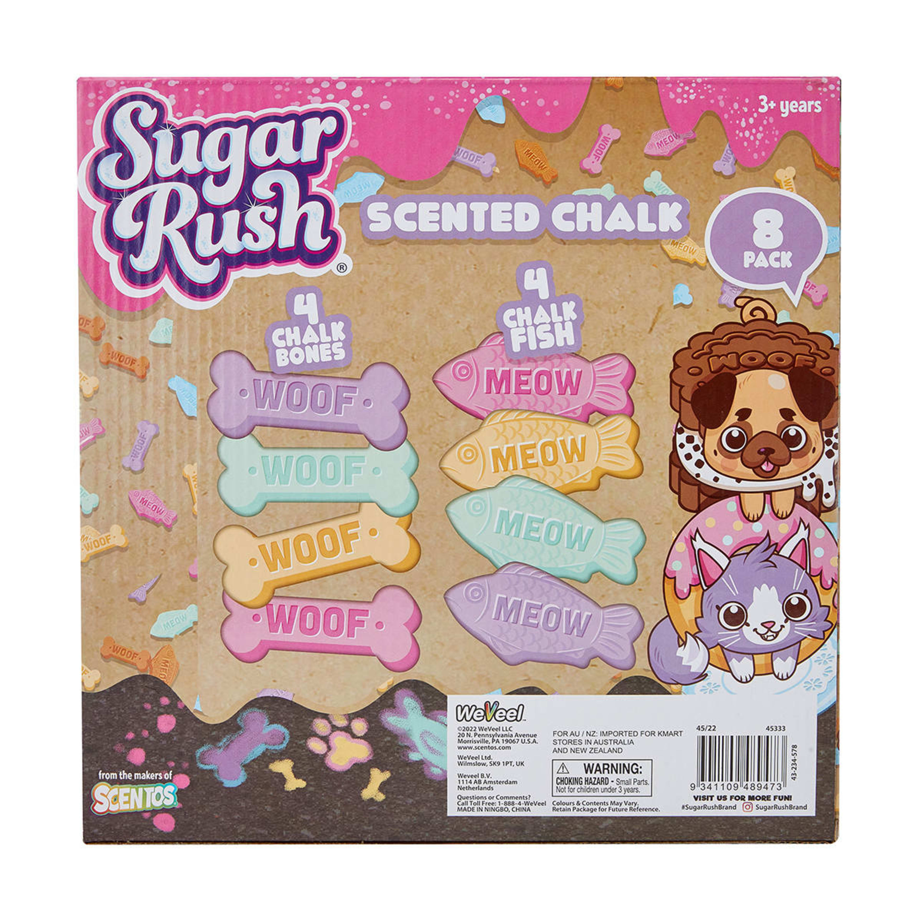 8 Pack Sugar Rush Scented Chalk Kmart