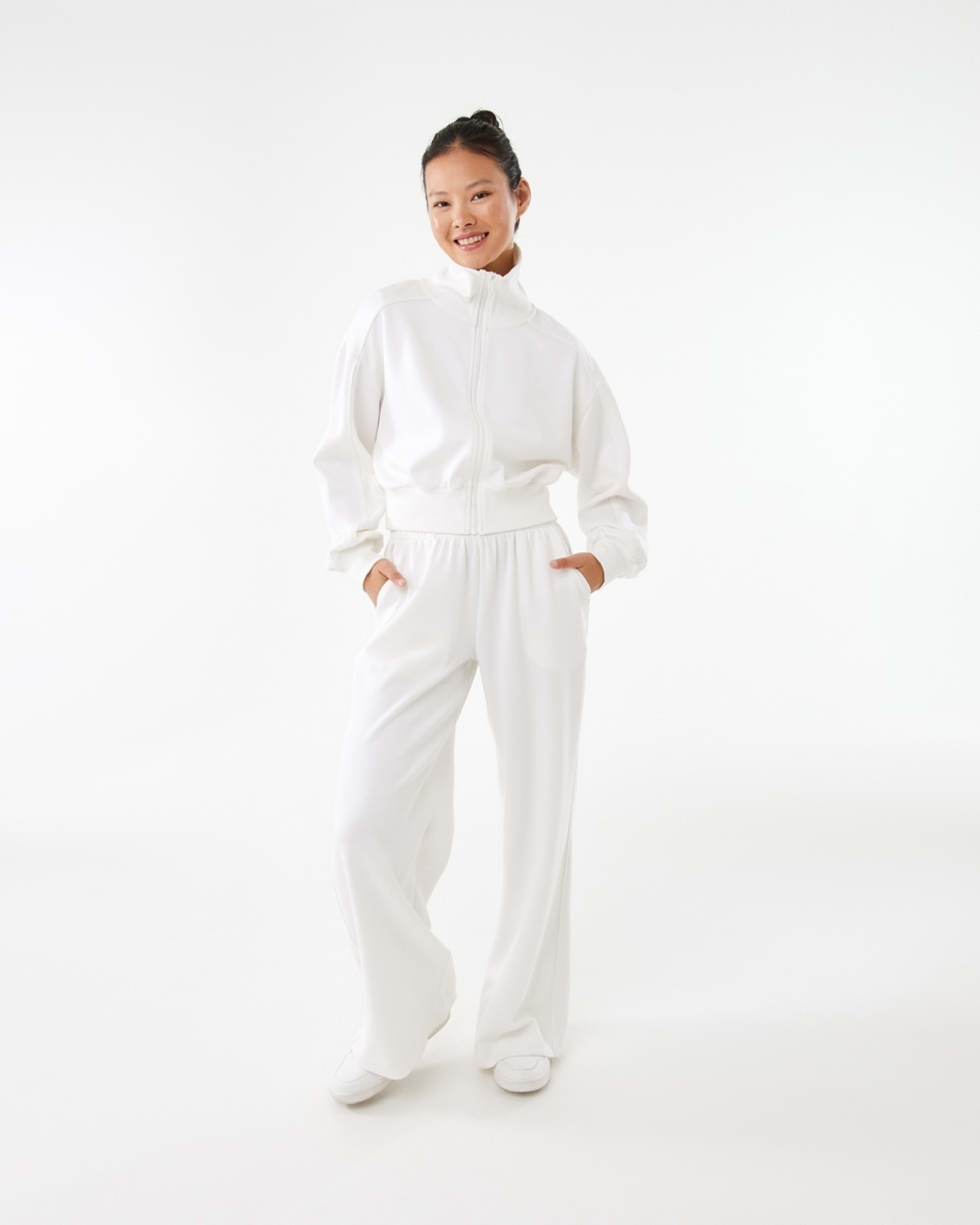 2 Active Womens Interlock Tipping Trackpants Ecru, 2 of 8