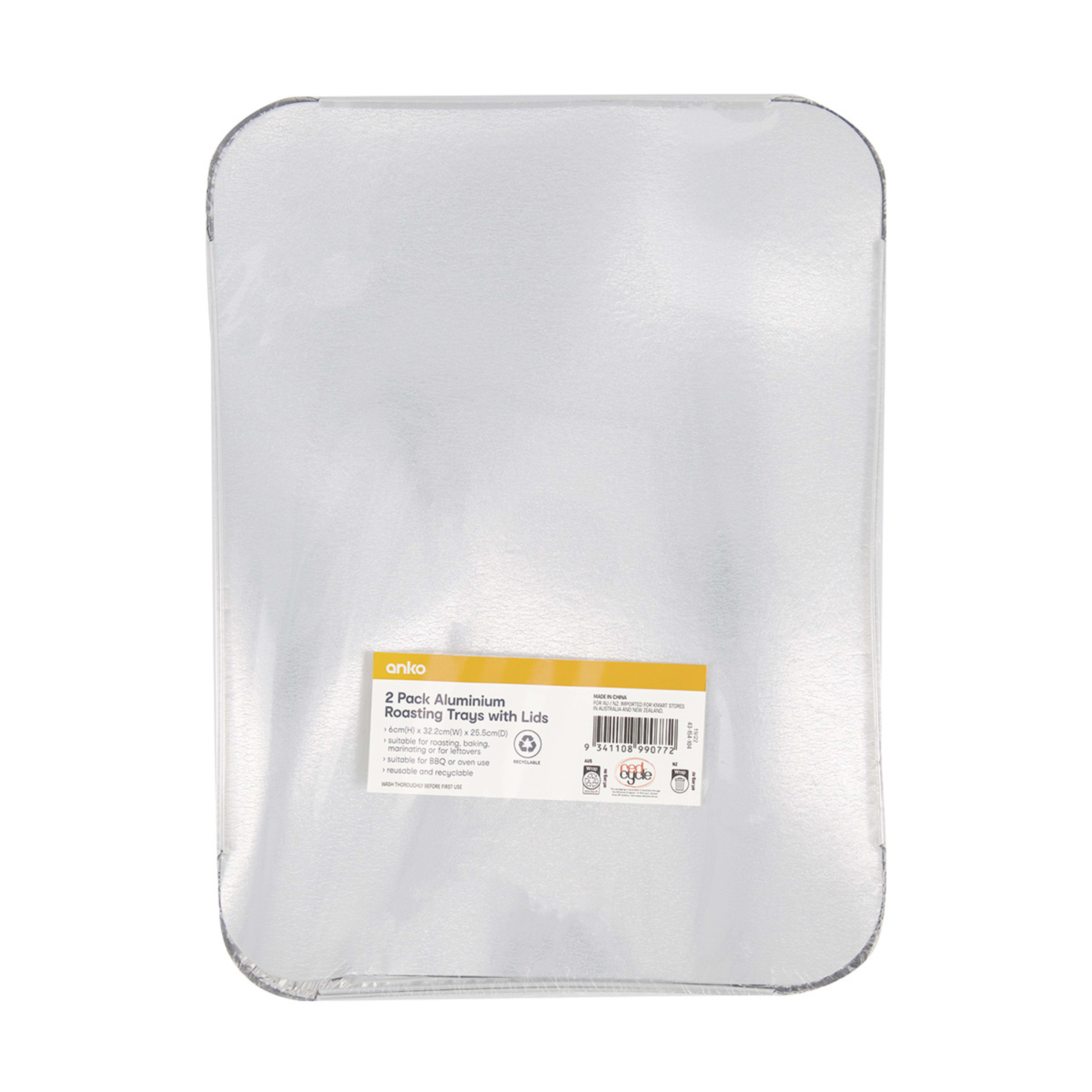 7 2 Pack Aluminium Roasting Trays with Lids, 7 of 7