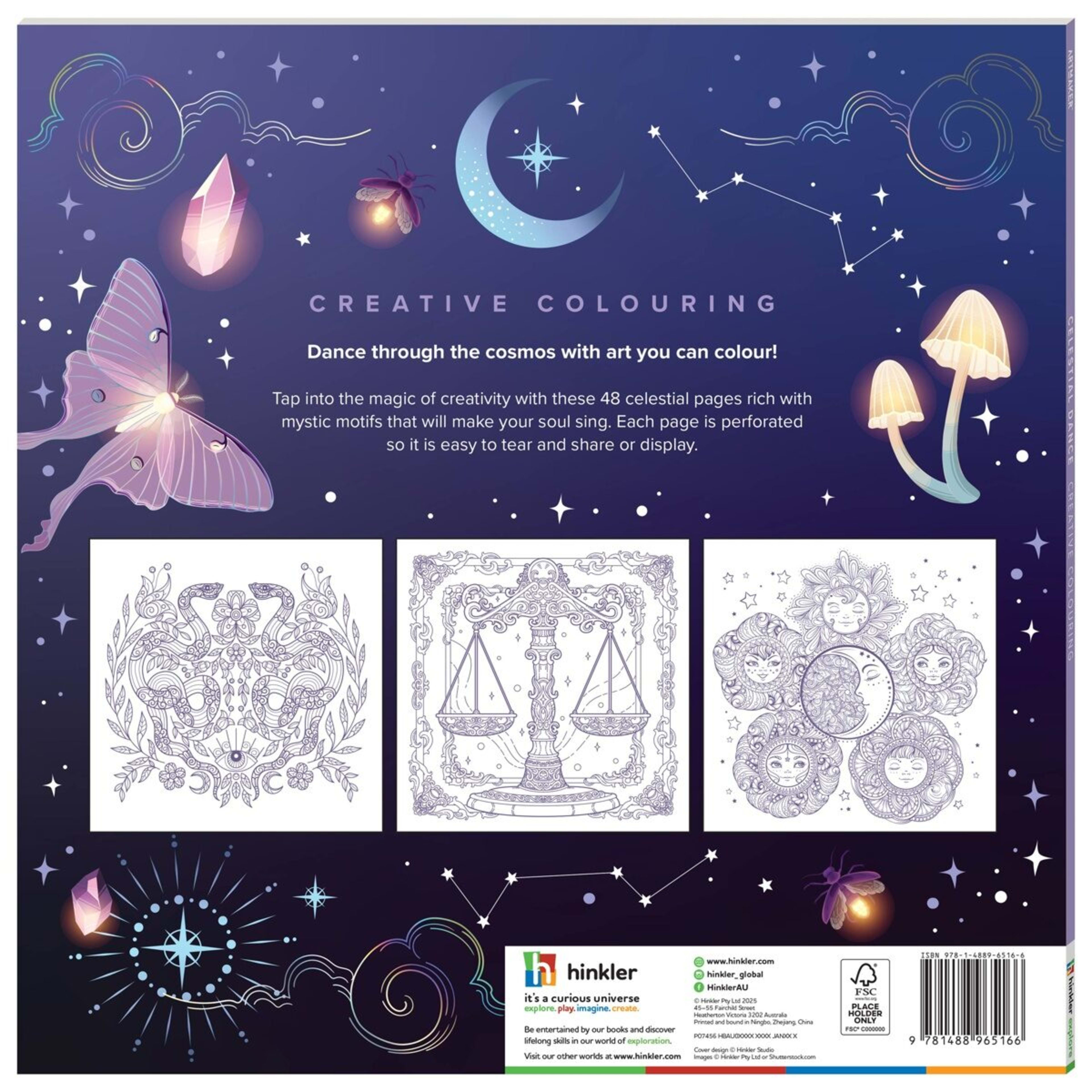 4 Art Maker Celestial Dance Creative Colouring - Book, 4 of 4