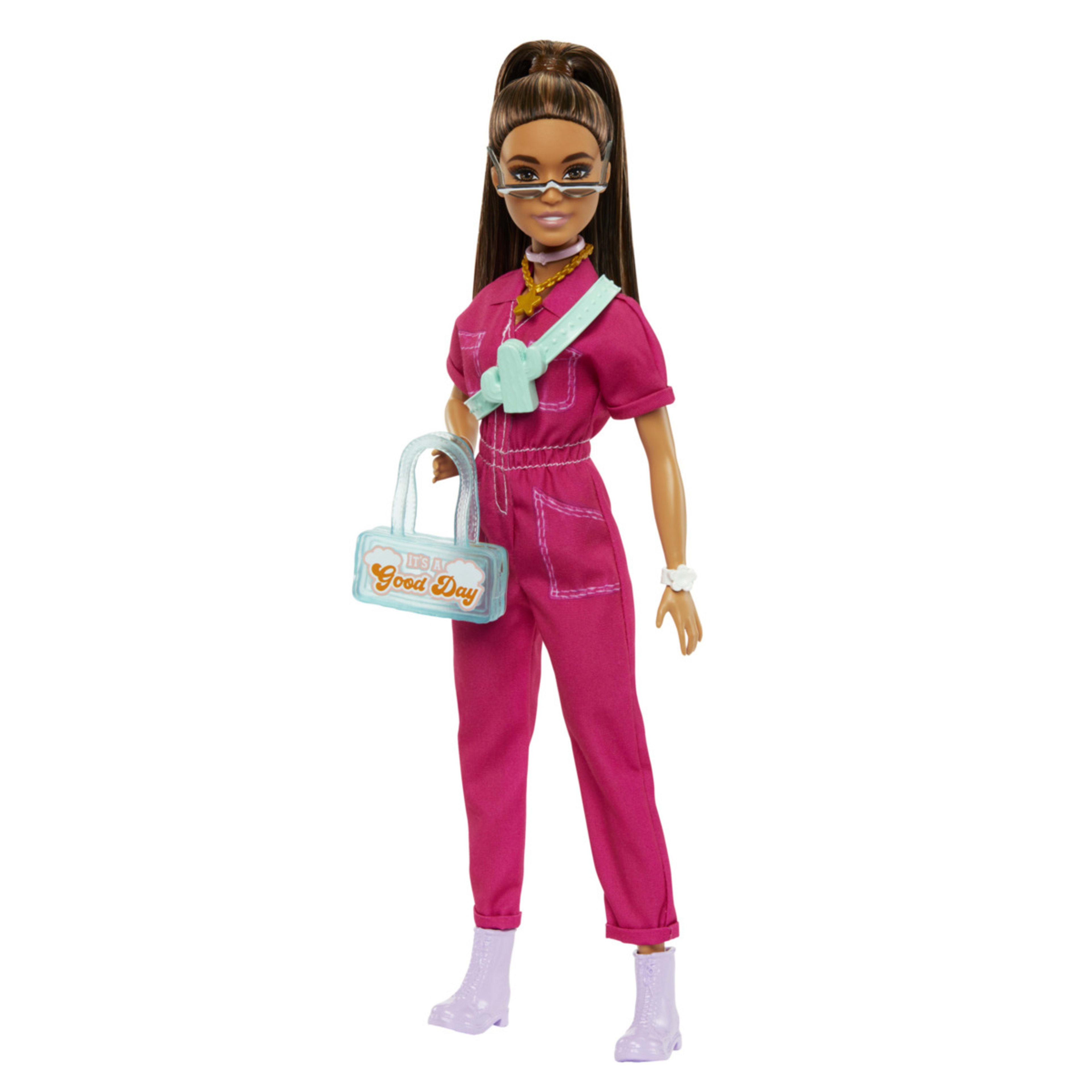 Barbie Doll in Trendy Pink Jumpsuit Kmart
