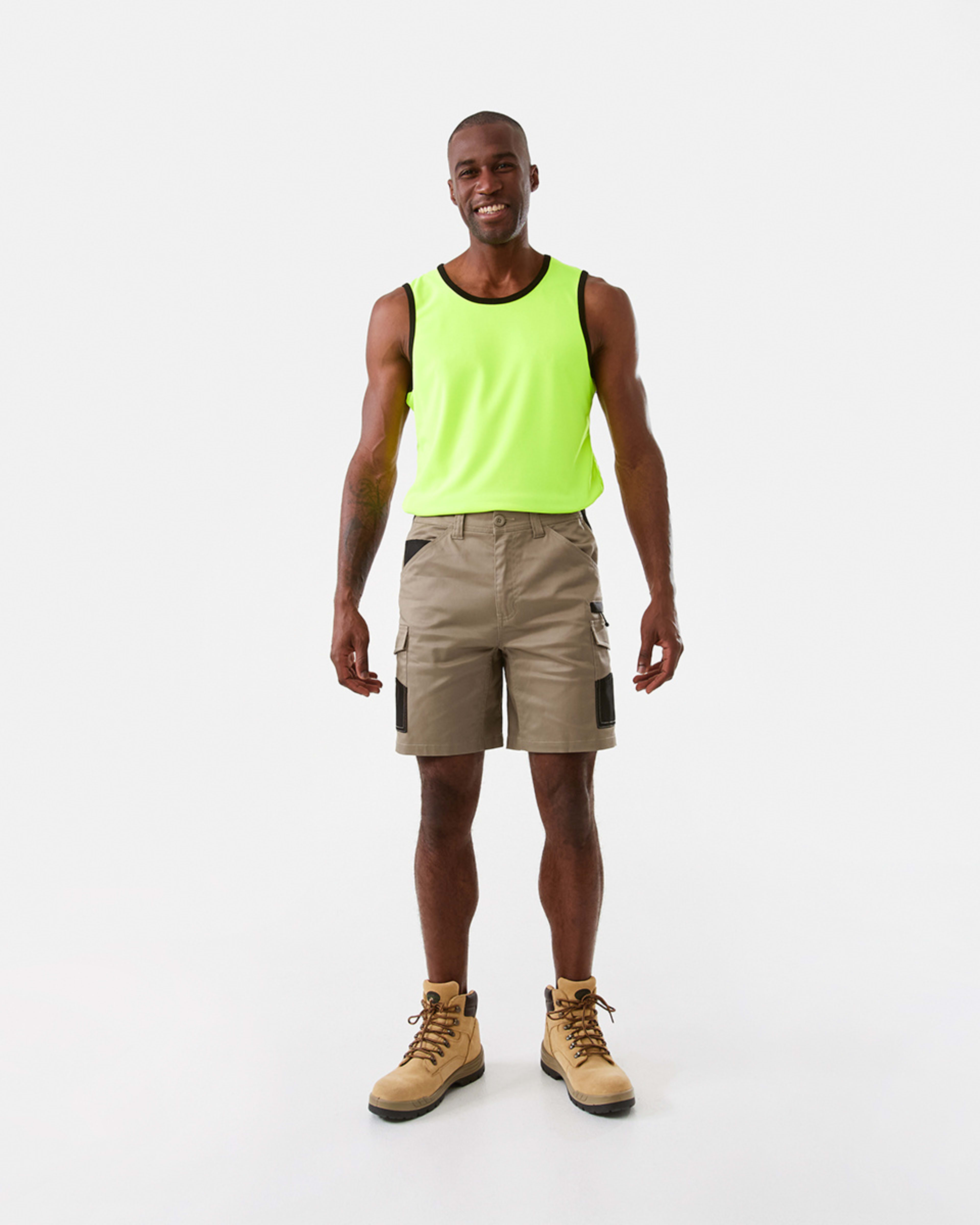 7 Workwear Functional Cargo Shorts Wet Sand, 7 of 7