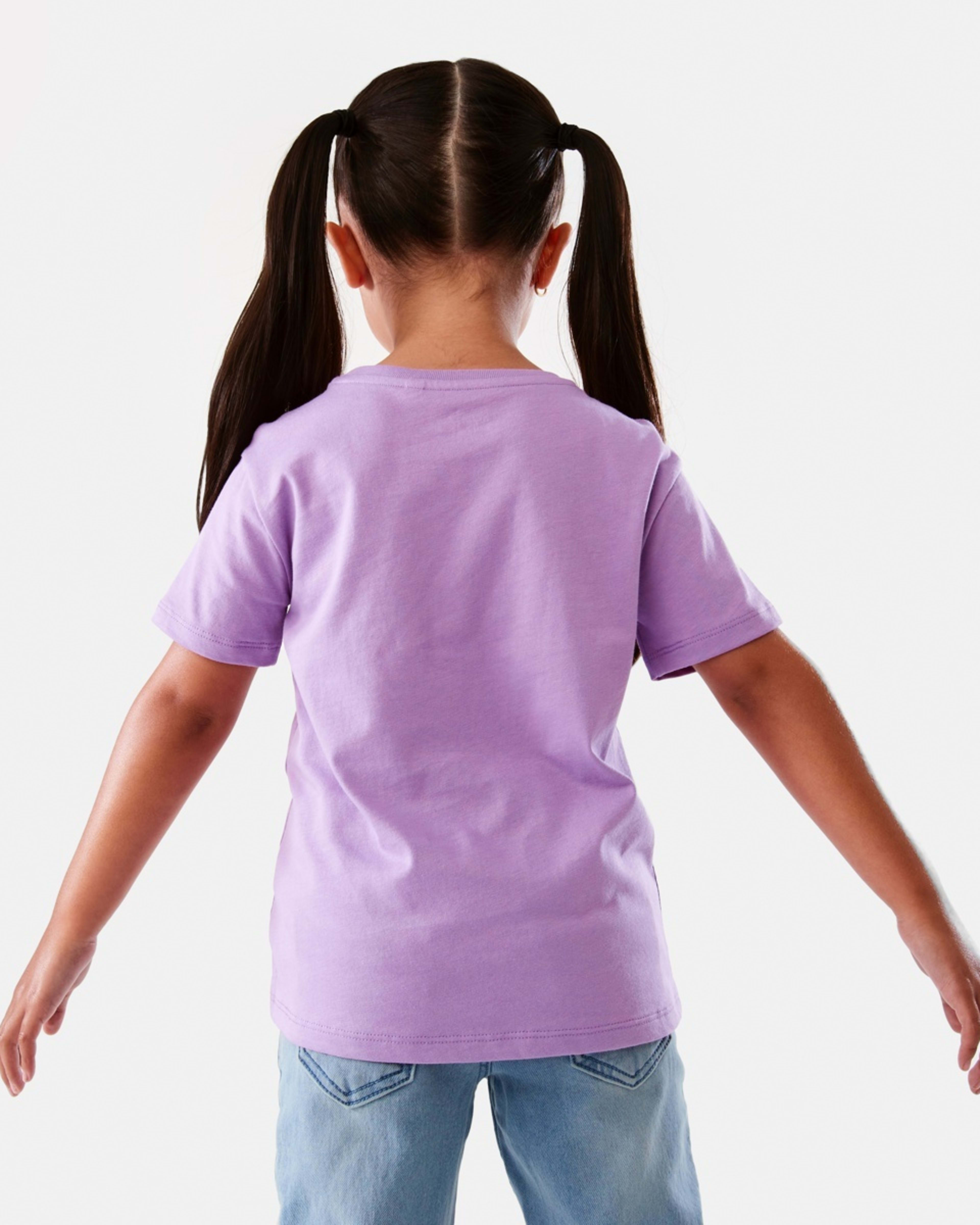 2 Short Sleeve Placement Print T-shirt Prpl Cat, 2 of 8