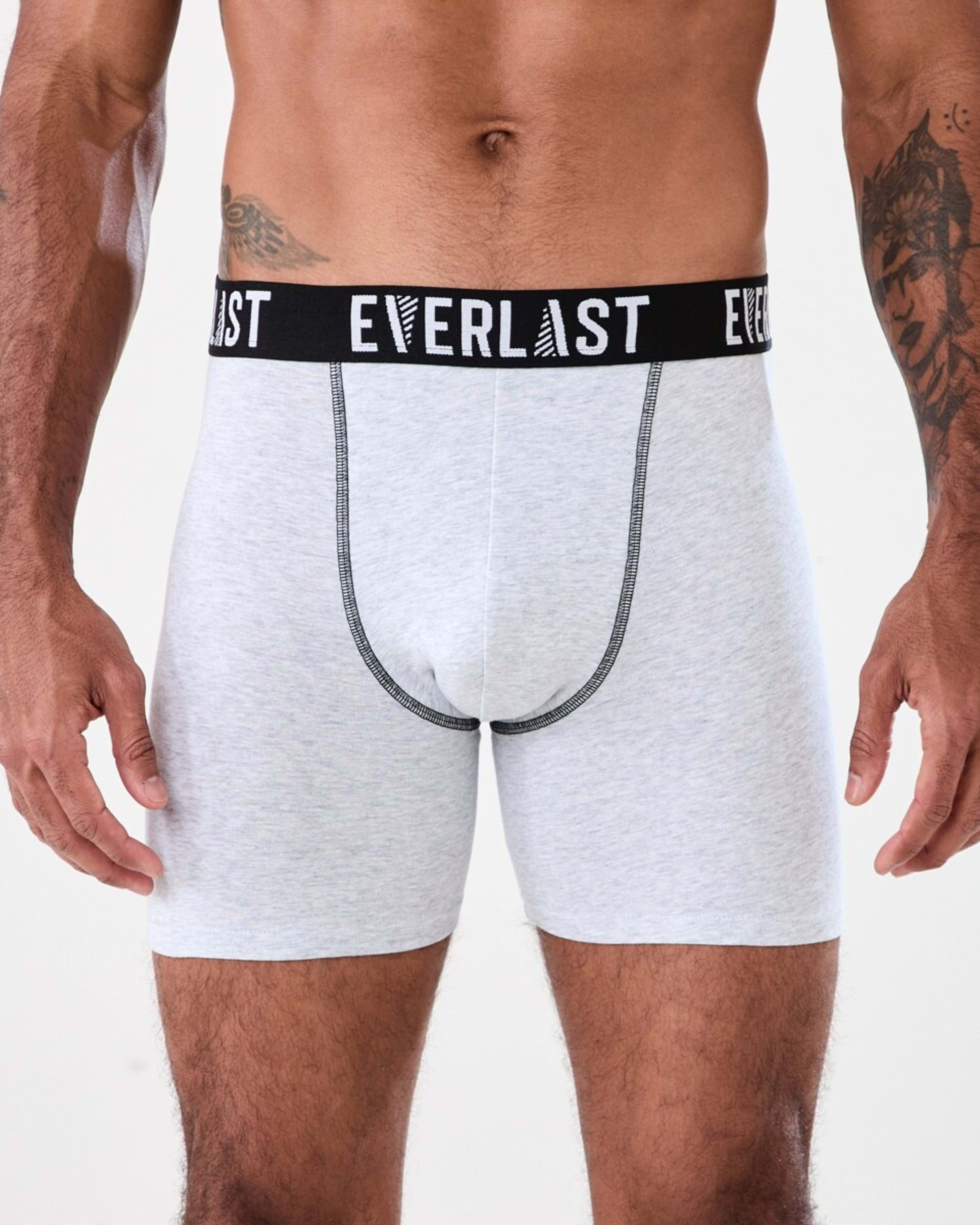 4 3 Pack Everlast Mens Mid Length Trunks CHARCOAL CAMO, 4 of 7