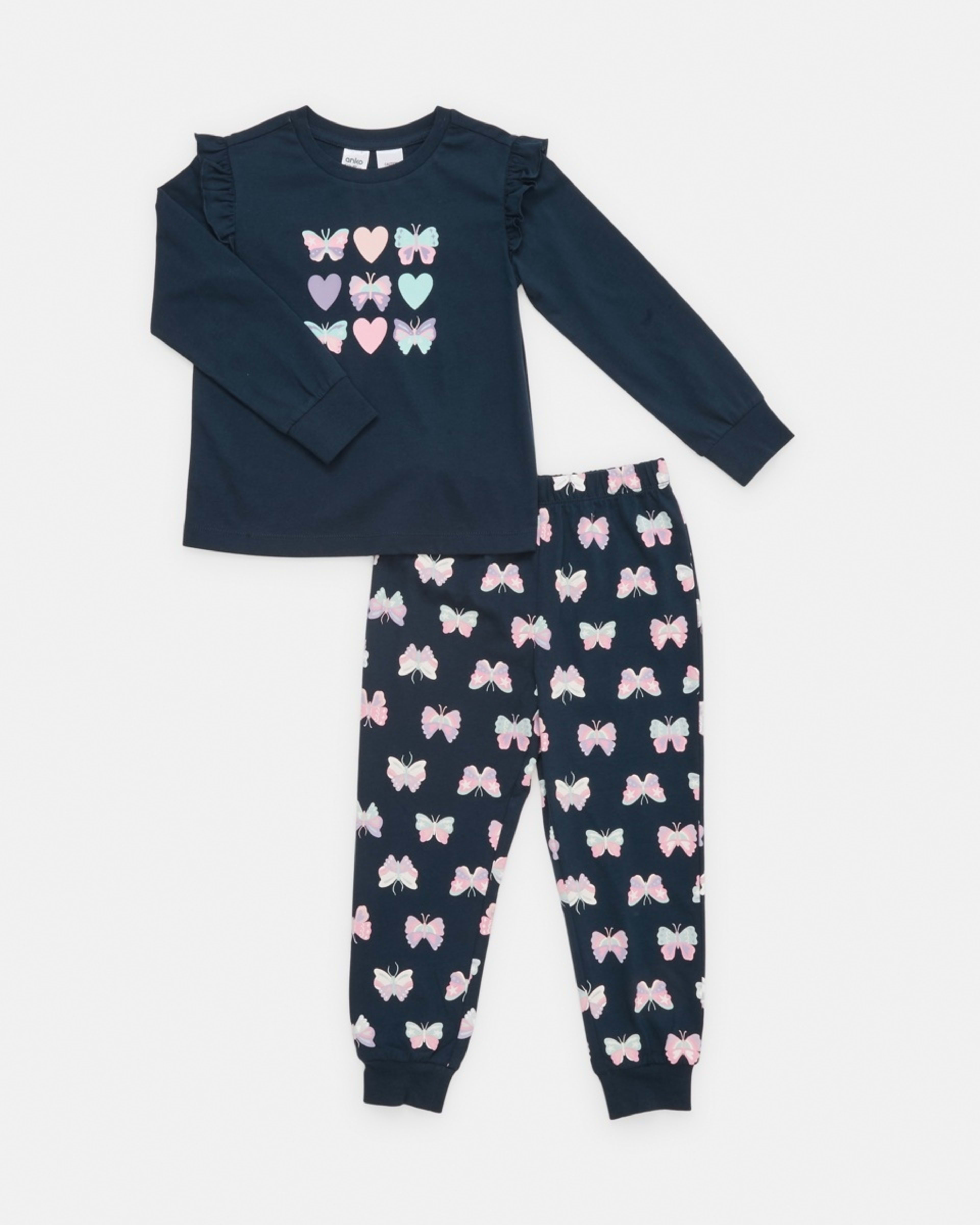 7 Jersey Pyjama Set Nvy Bttfly, 7 of 10