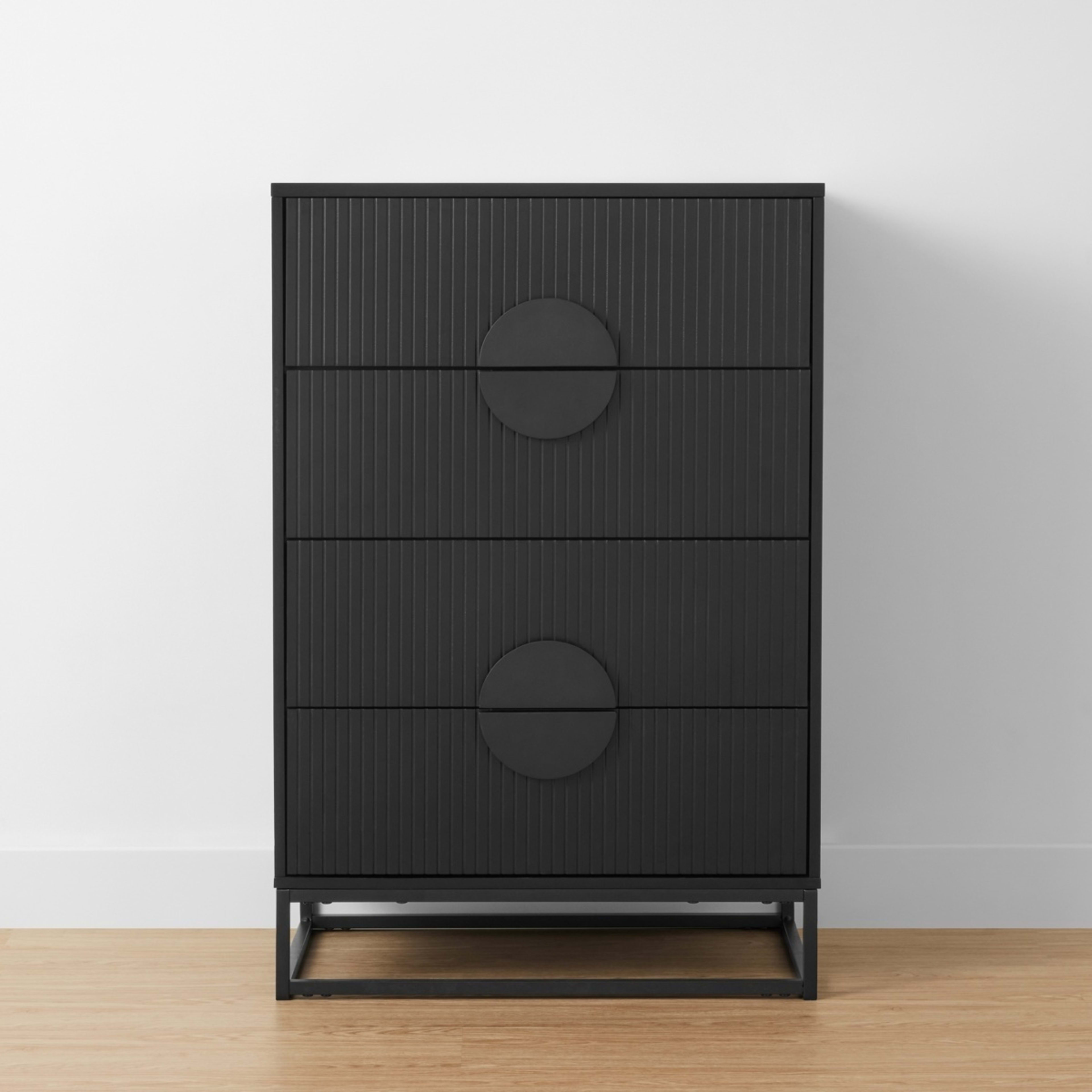 3 Stevie 4 Drawer Chest - Black, 3 of 10