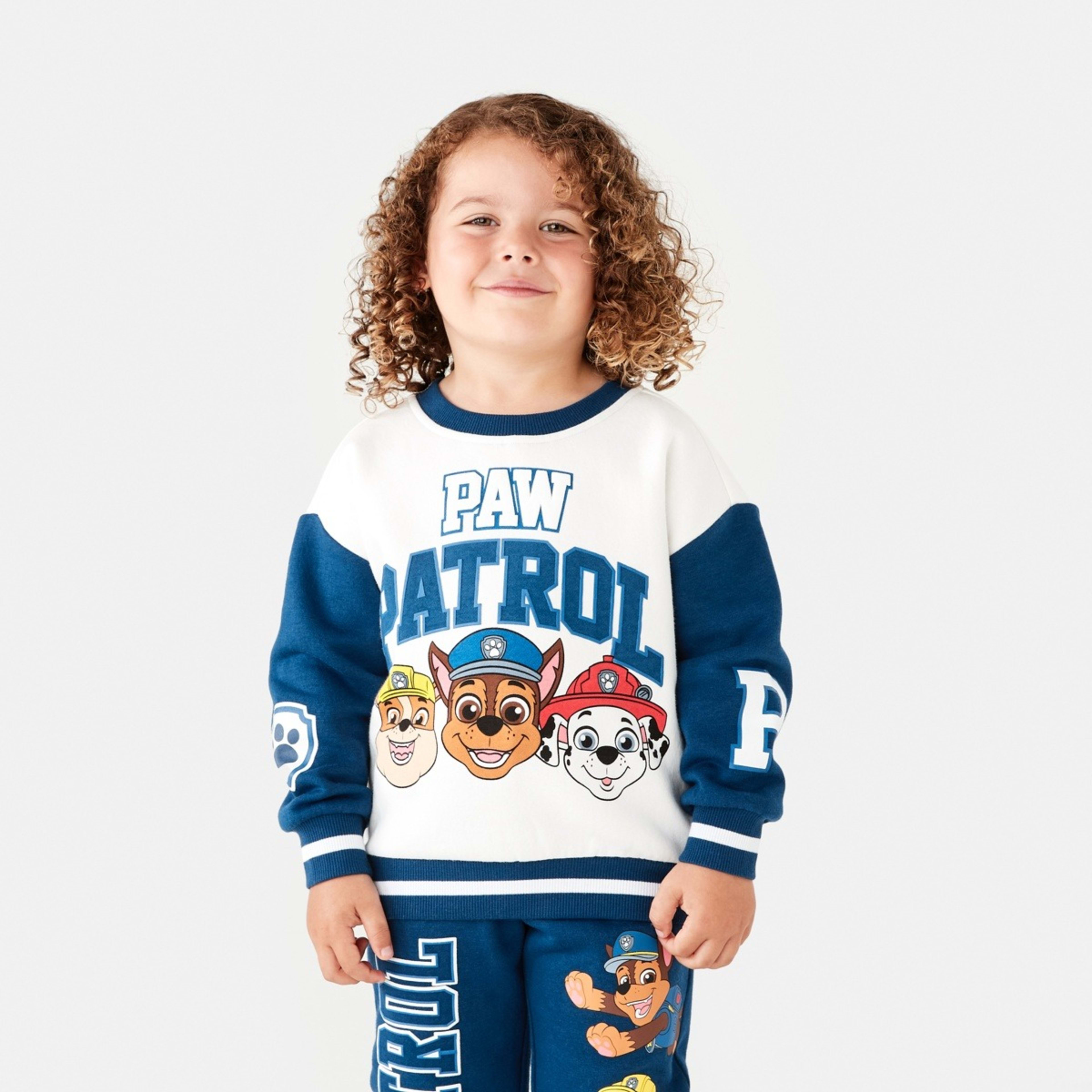 1 PAW Patrol License Print Crew Neck Sweatshirt Rubble Chase Marshall, 1 of 10