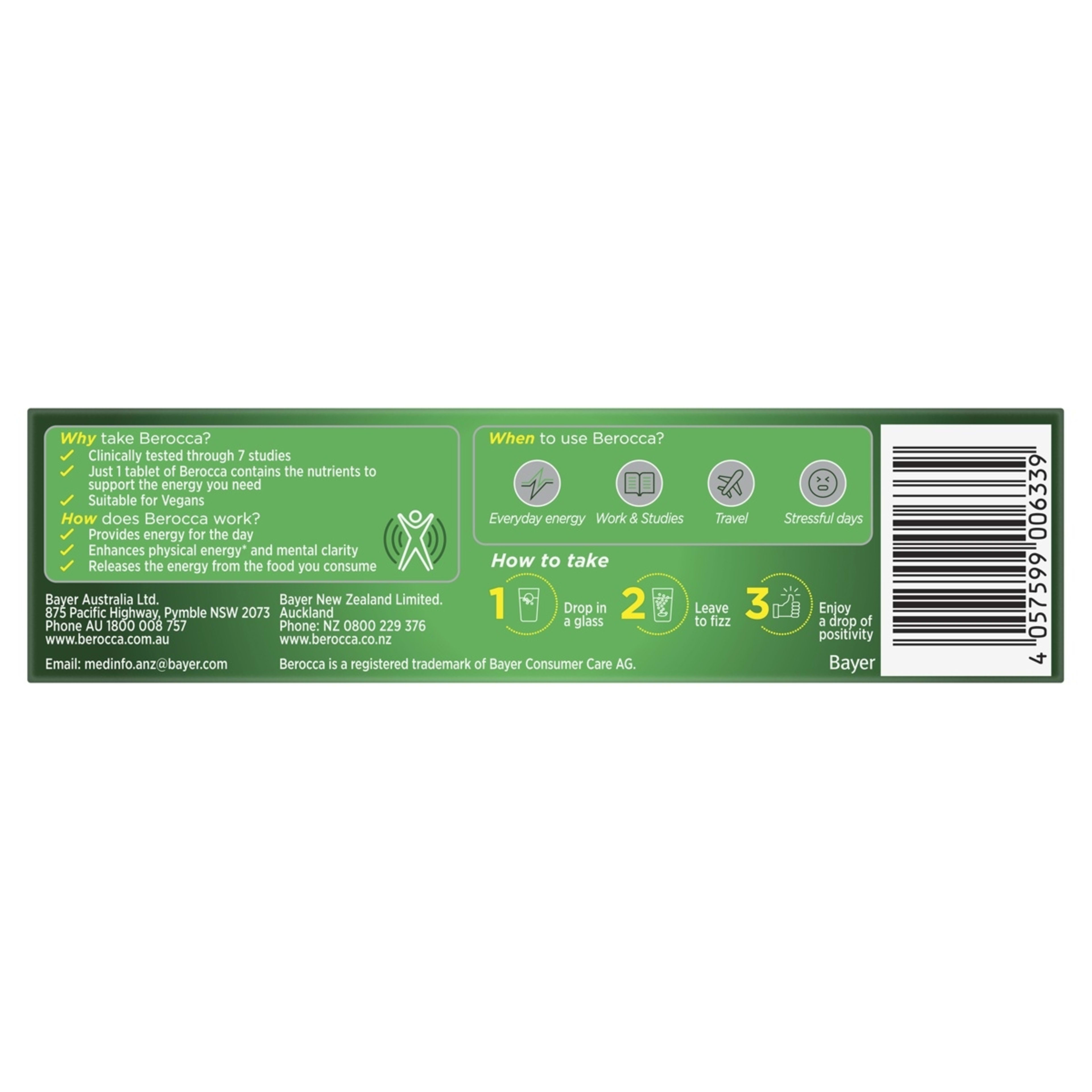 4 15 Pack Berroca Energy Orange Flavour Effervescent Tablets, 4 of 10