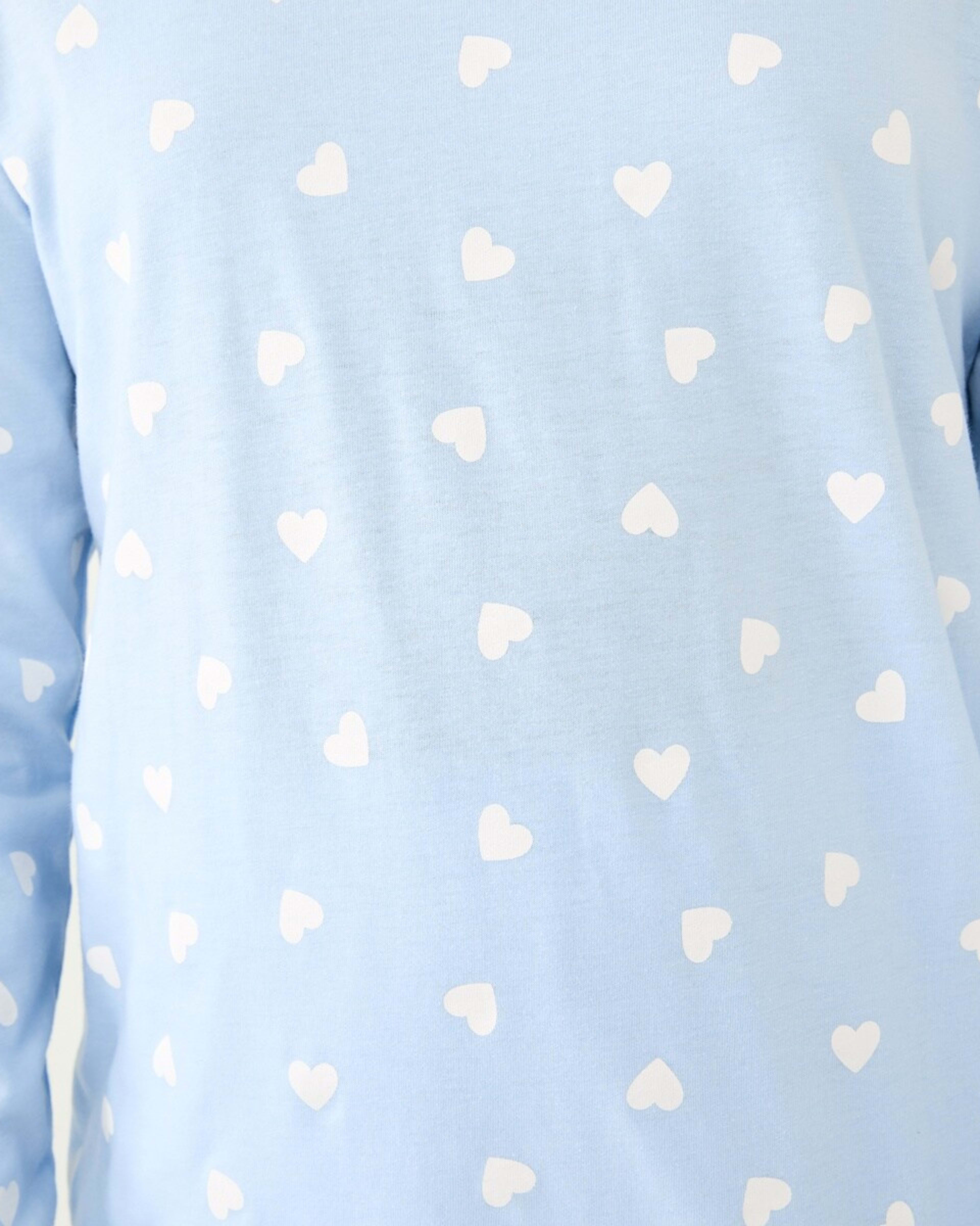 5 Knit Pyjama Set Hearts Blue, 5 of 9