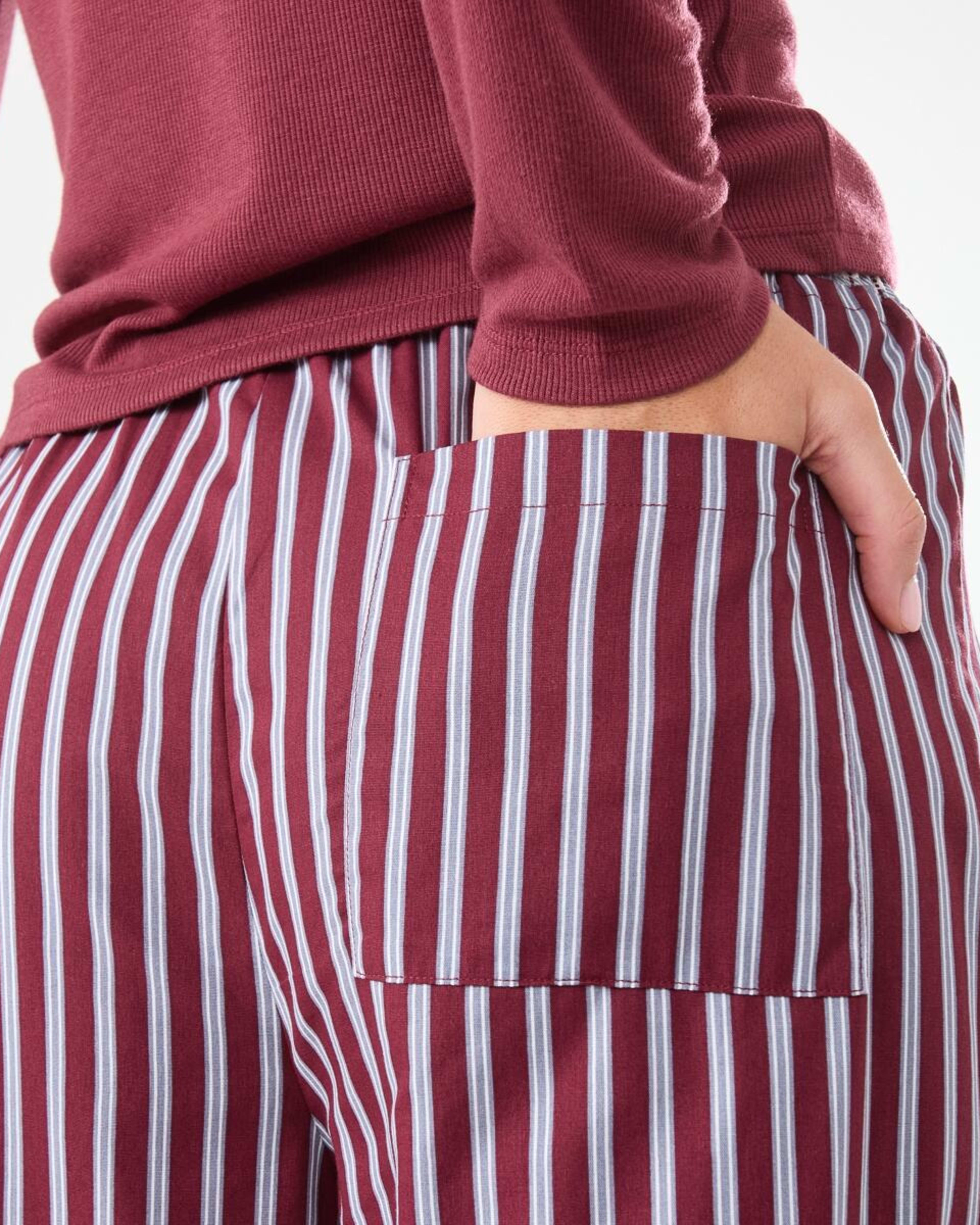 6 Contrast Waistband Woven Pants Ruby Strp, 6 of 6