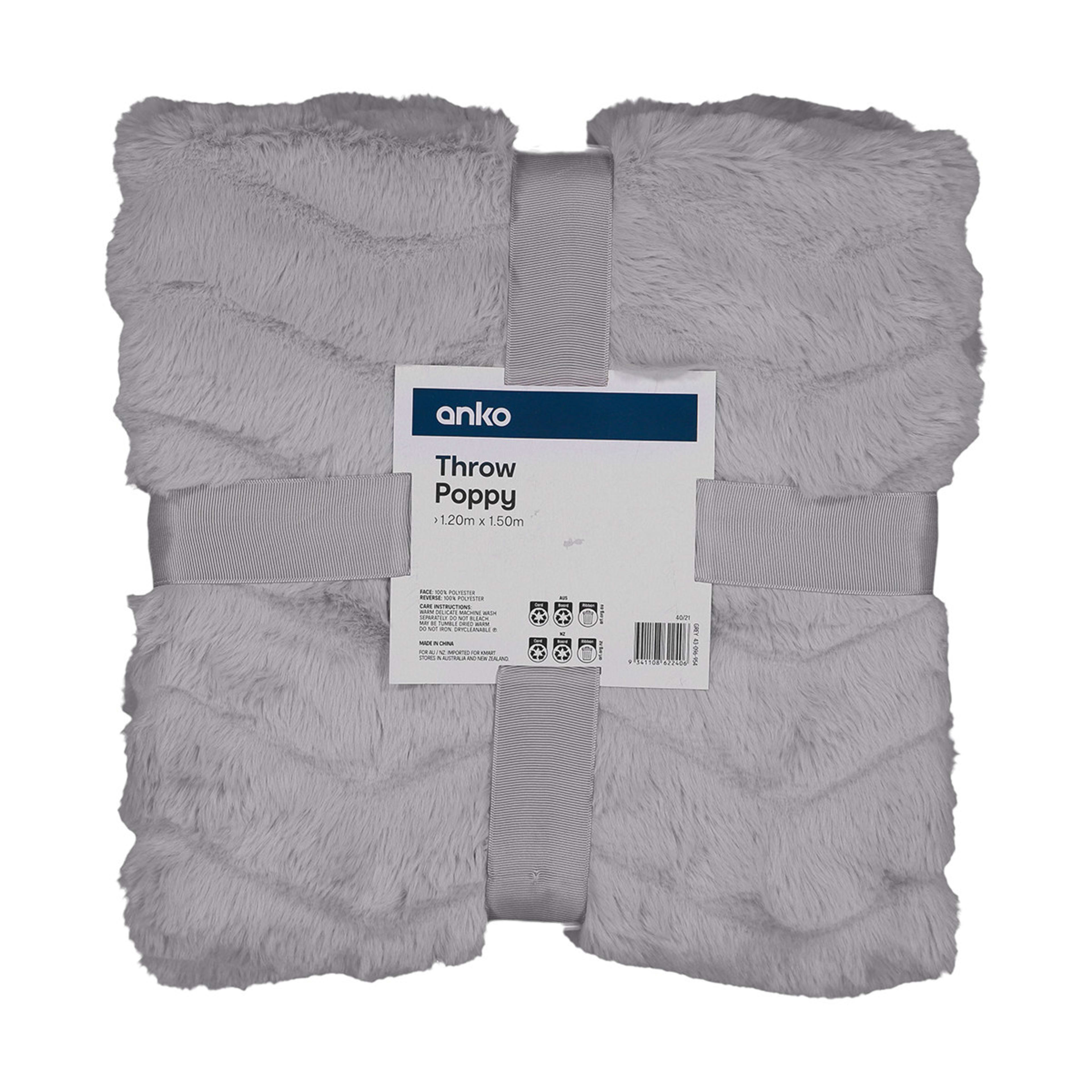 Poppy Throw Grey Kmart