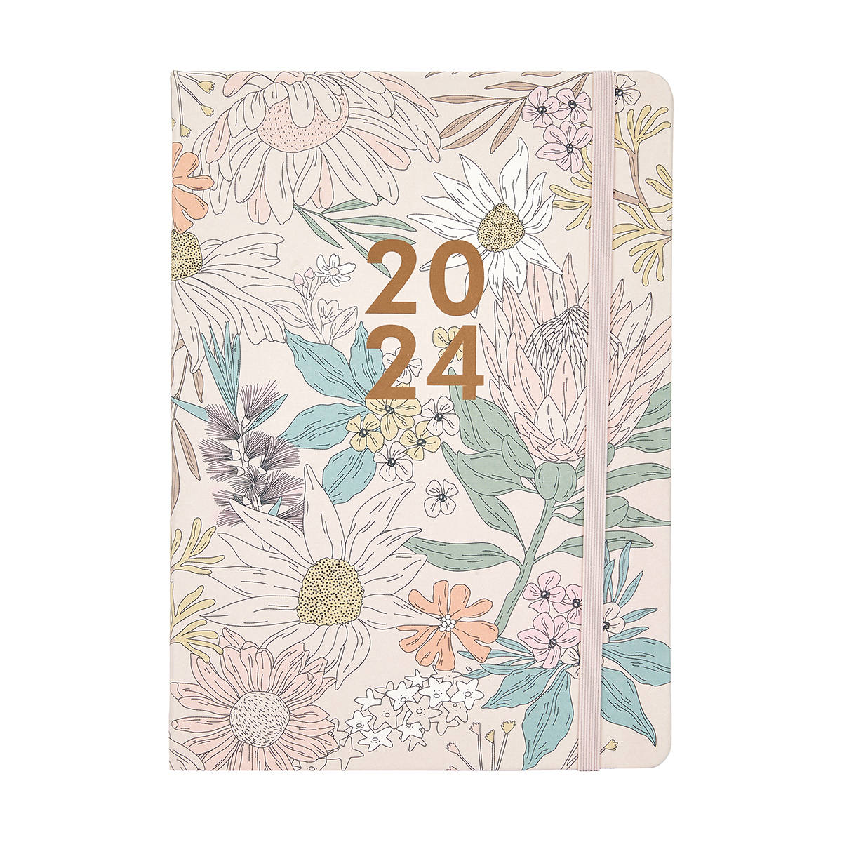 2024 A5 Daily Diary - Wildflower - Kmart NZ