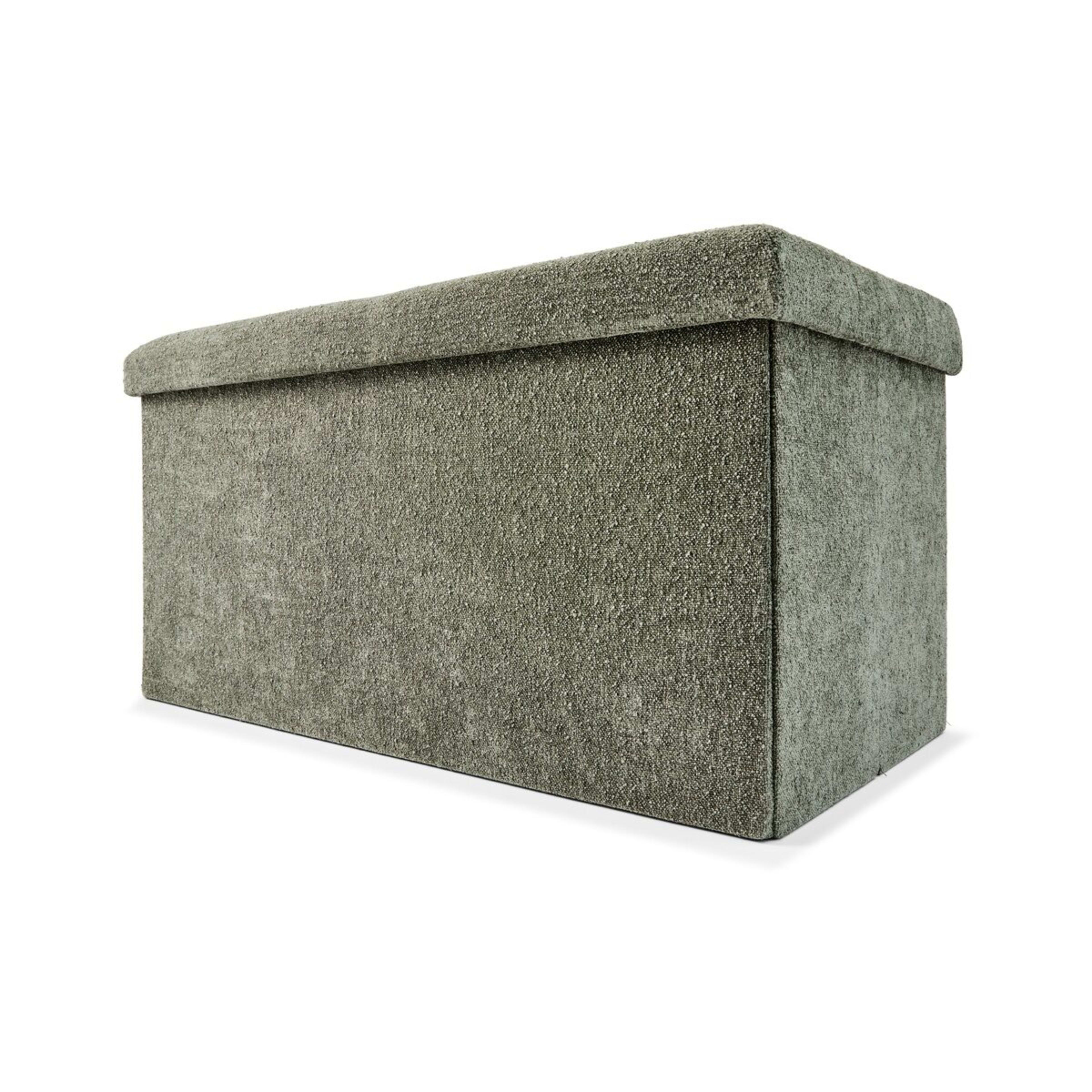 2 Ottoman Storage Bench - Green, 2 of 9