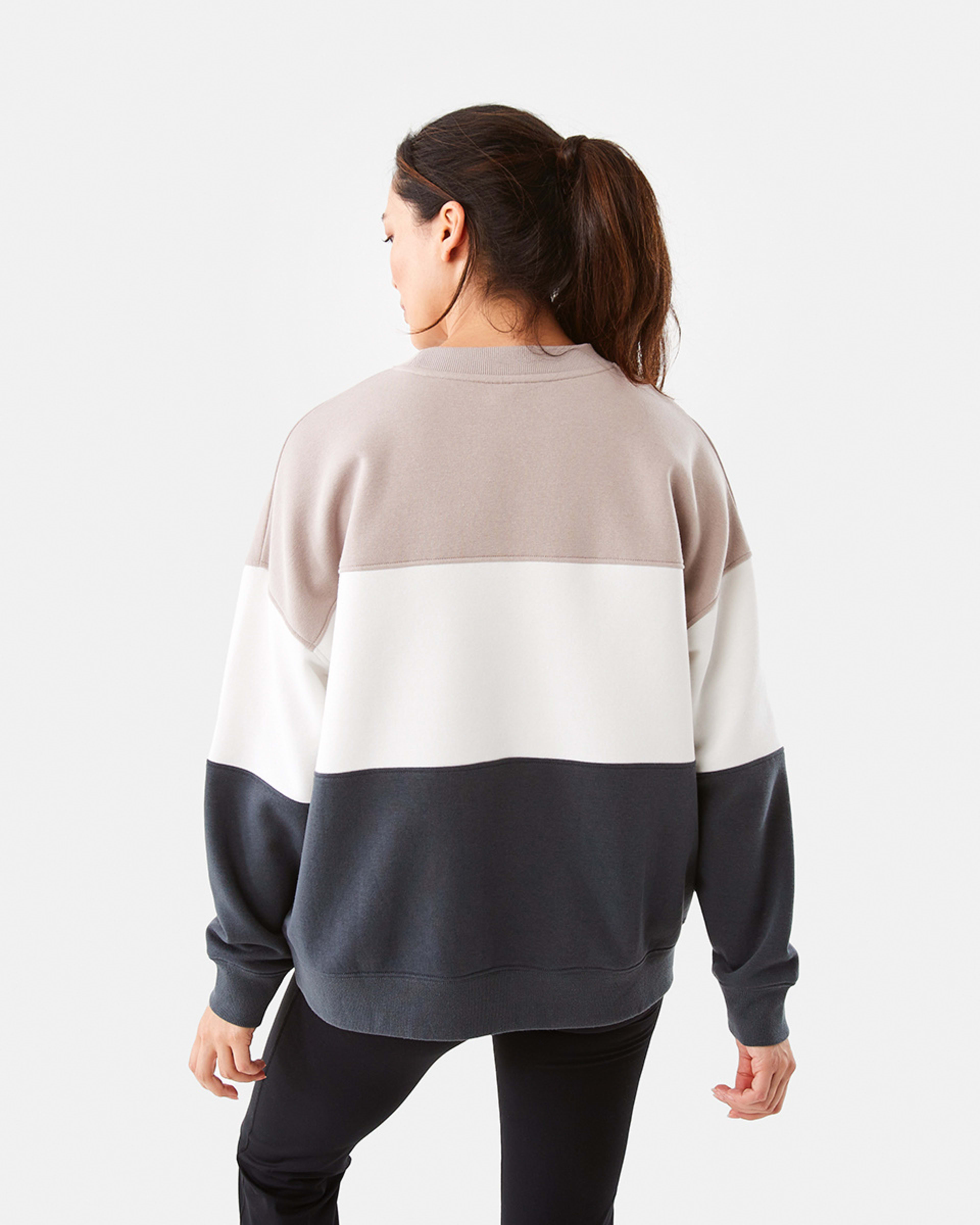 Active Everlast Womens Colour Block Crew Neck Sweatshirt Kmart