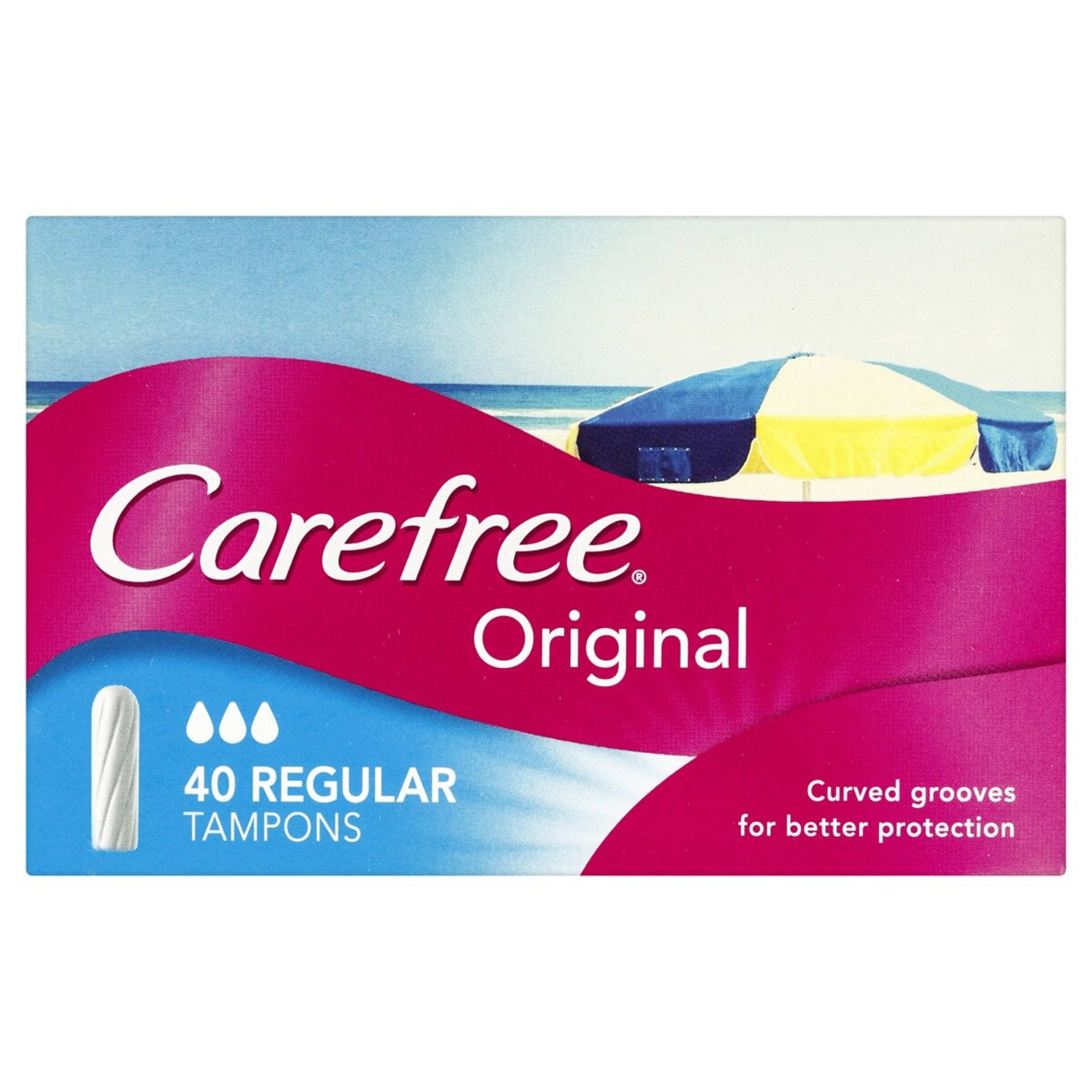 2 Carefree 40 Pack Original Tampons - Regular, 2 of 4