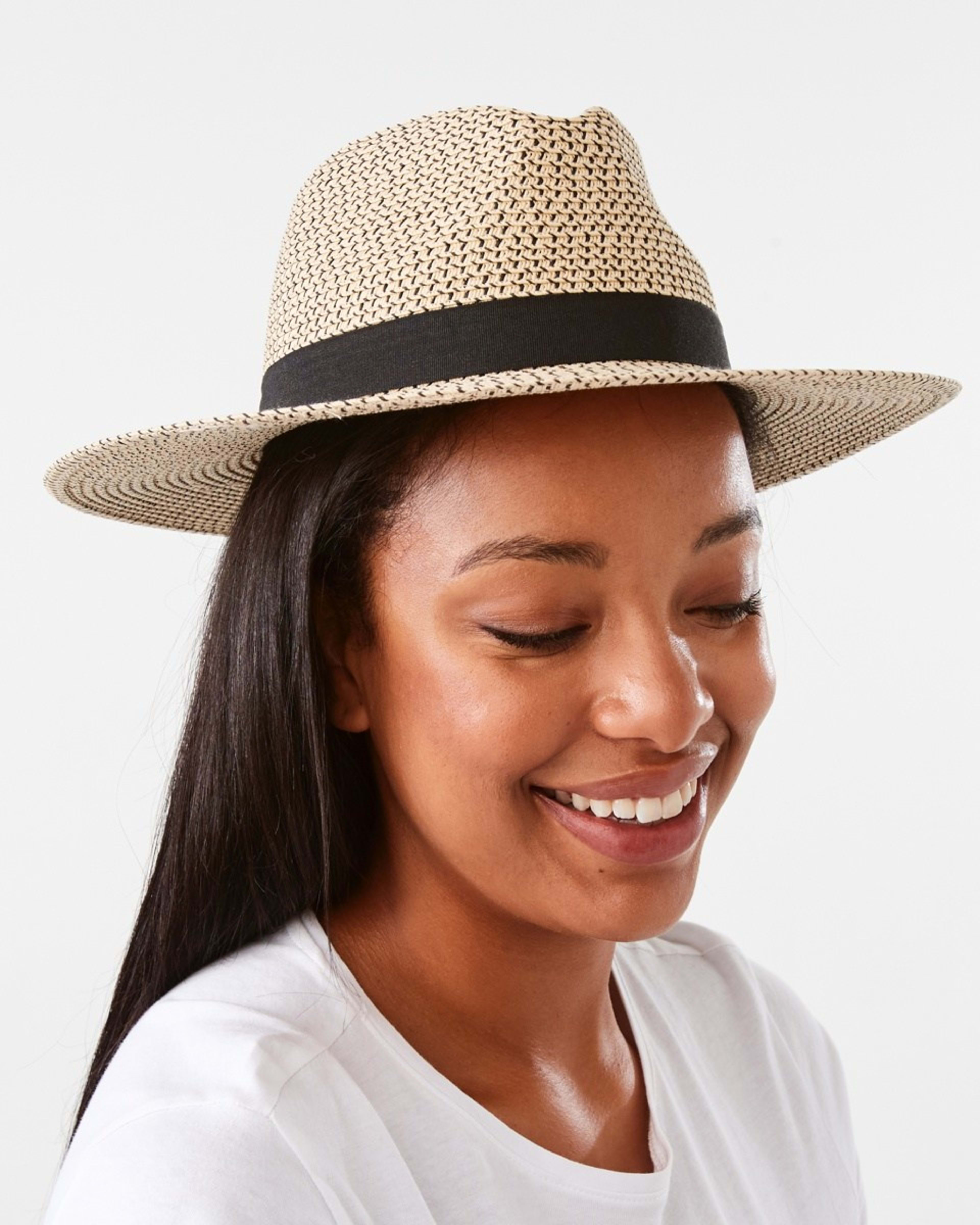 4 Melange Fedora Hat Natural, 4 of 5