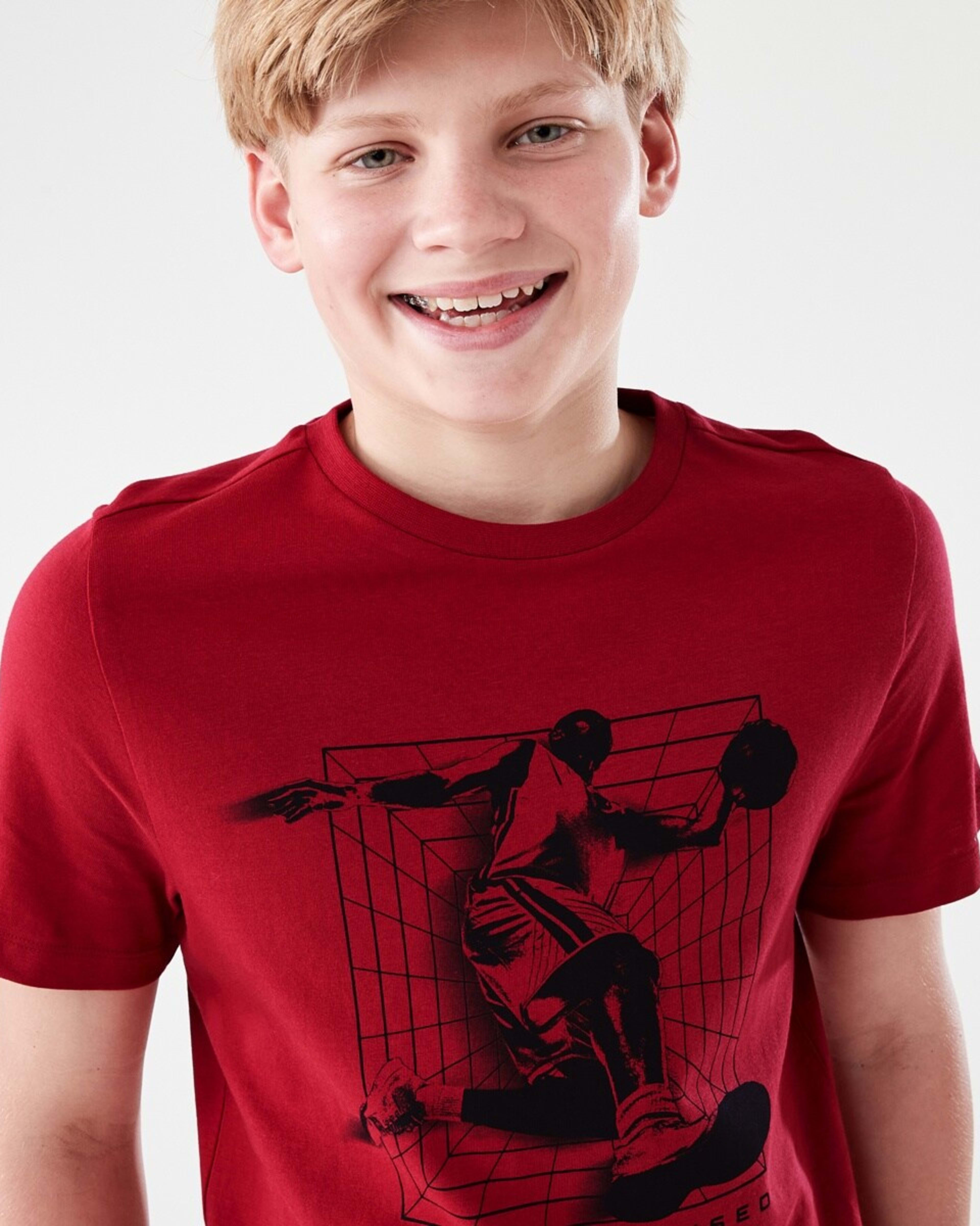 3 Short Sleeve Print T-shirt ALWAYS FOCUSED BBALL RED, 3 of 6